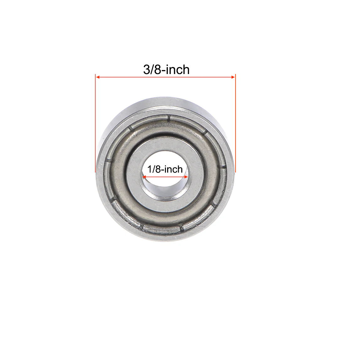 Uxcell R2ZZ Ball Bearings 1/8x3/8x5/32" Double Shielded Chrome Steel P6 10pcs - Image 4