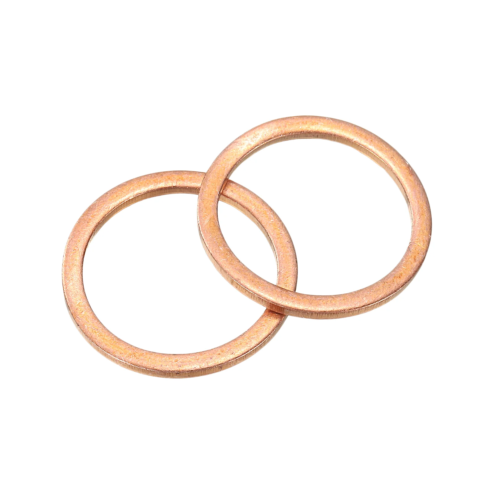 Uxcell M24 Flat Washer, 8Pcs Copper Ring Washer 30mm OD 2 Thick Sealing Gasket Ring