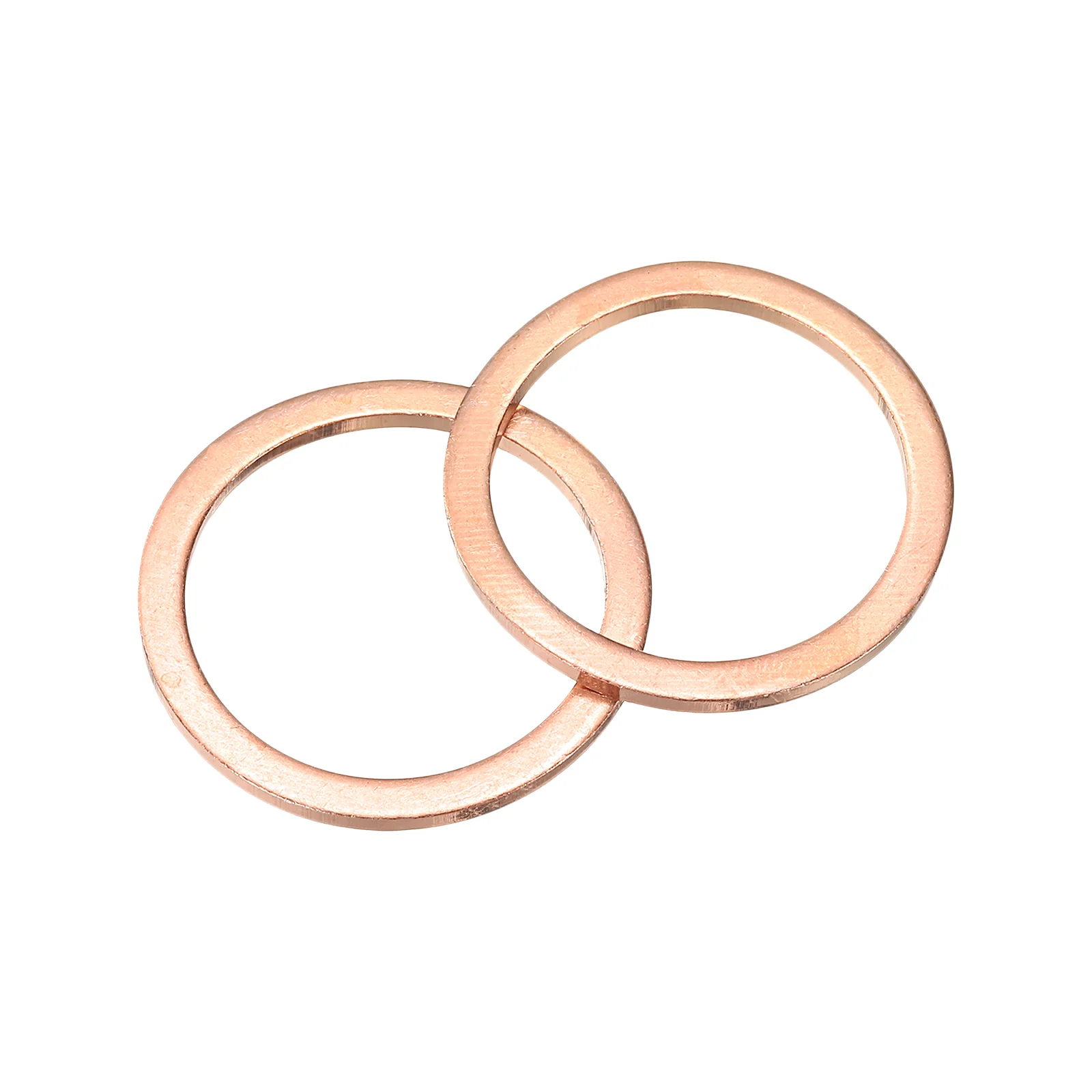 Uxcell M24 Flat Washer, 8Pcs Copper Ring Washer 30mm OD 1.5 Thick Sealing Gasket Ring