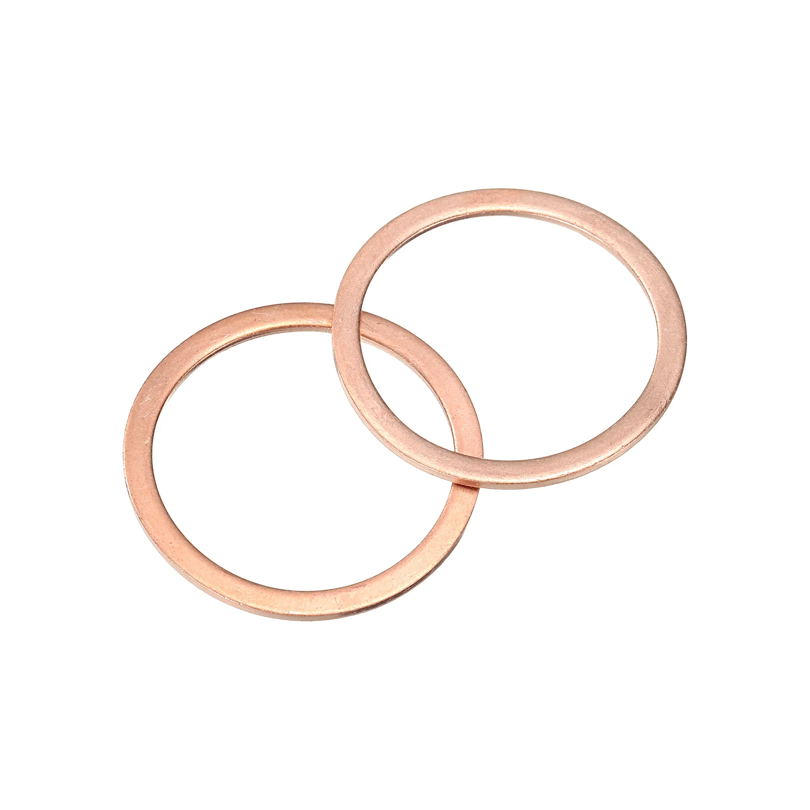 Uxcell M33 Flat Washer, 6Pcs Copper Ring Washer 40mm OD 1.5 Thick Sealing Gasket Ring