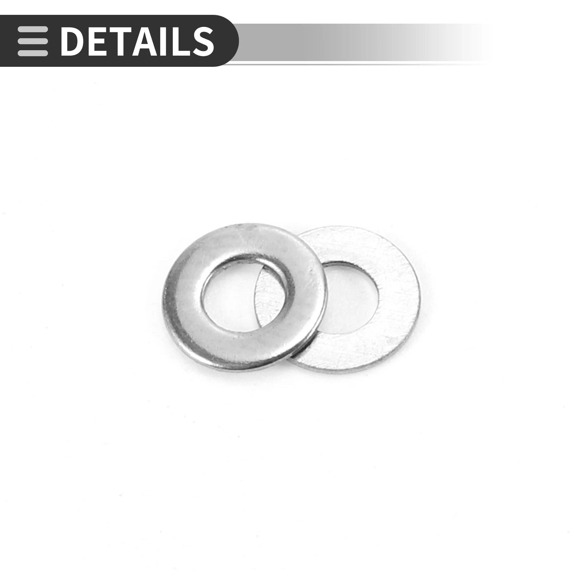 Universal Flat Washer 3mm ID 7mm OD 0.5mm Thickness Stainless Steel 20 Pcs - Image 6
