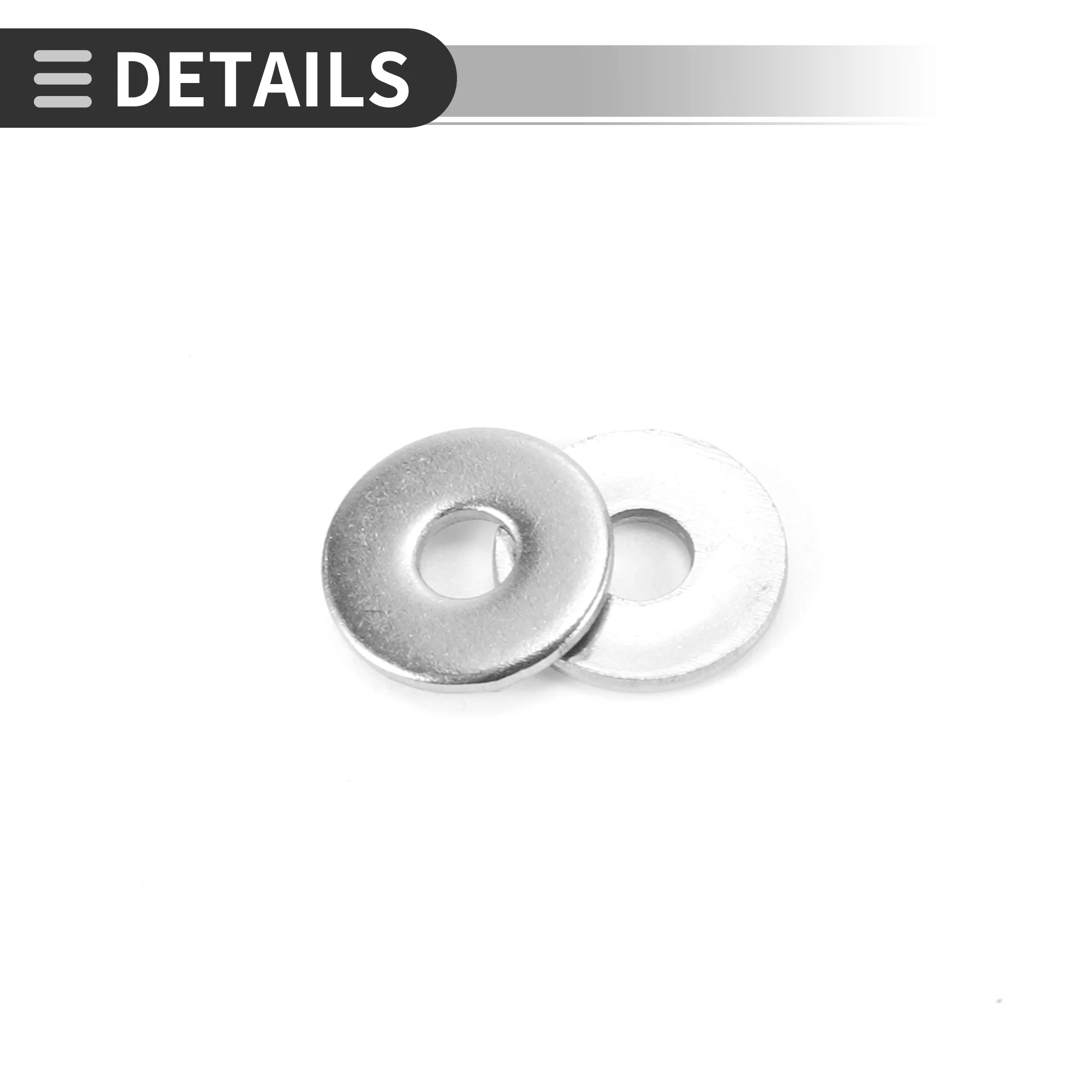 Universal Flat Washer 3mm ID 10mm OD 1mm Thickness Stainless Steel 20 Pcs - Image 6