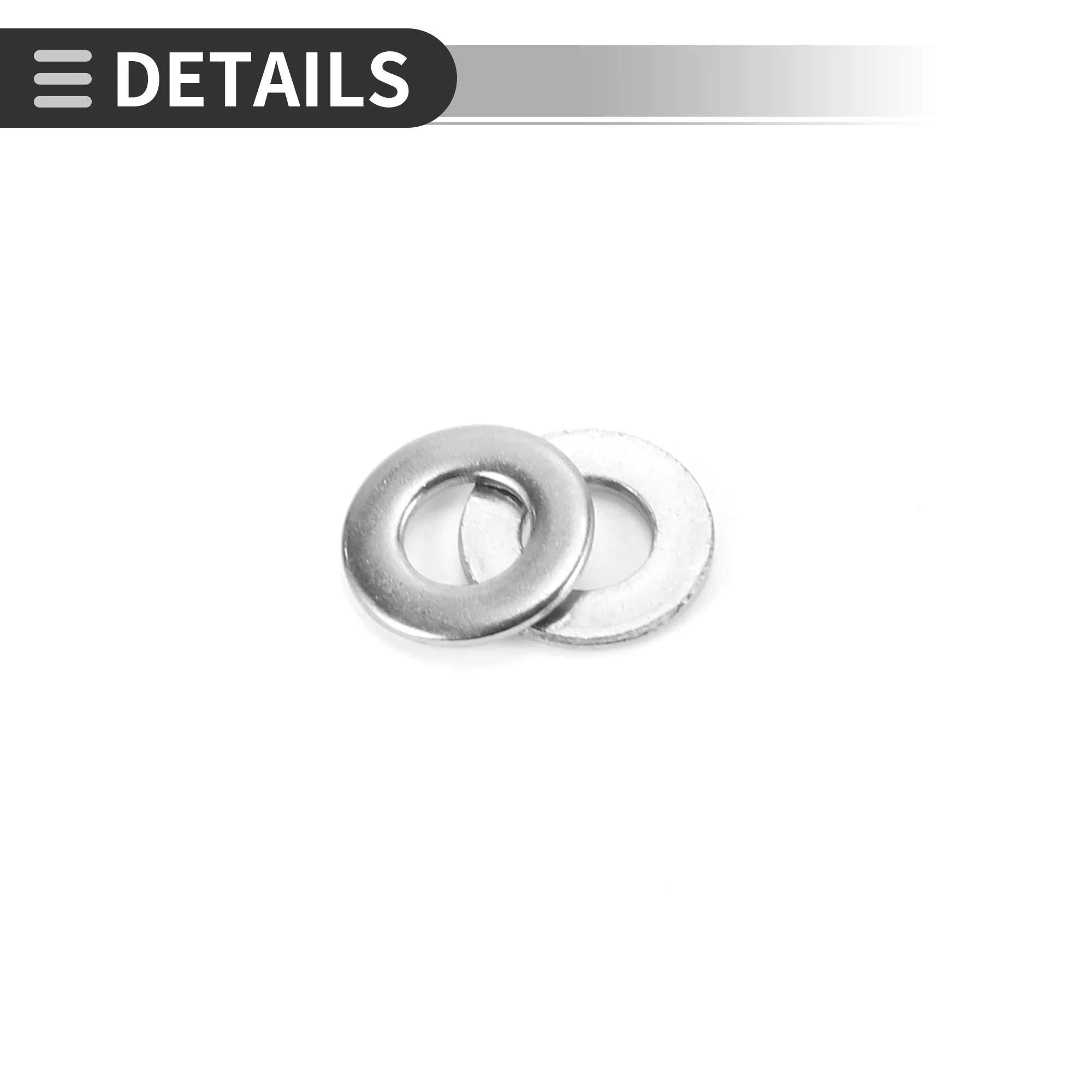 Universal Flat Washer 4mm ID 9mm OD 0.8mm Thickness Stainless Steel 20 Pcs - Image 6