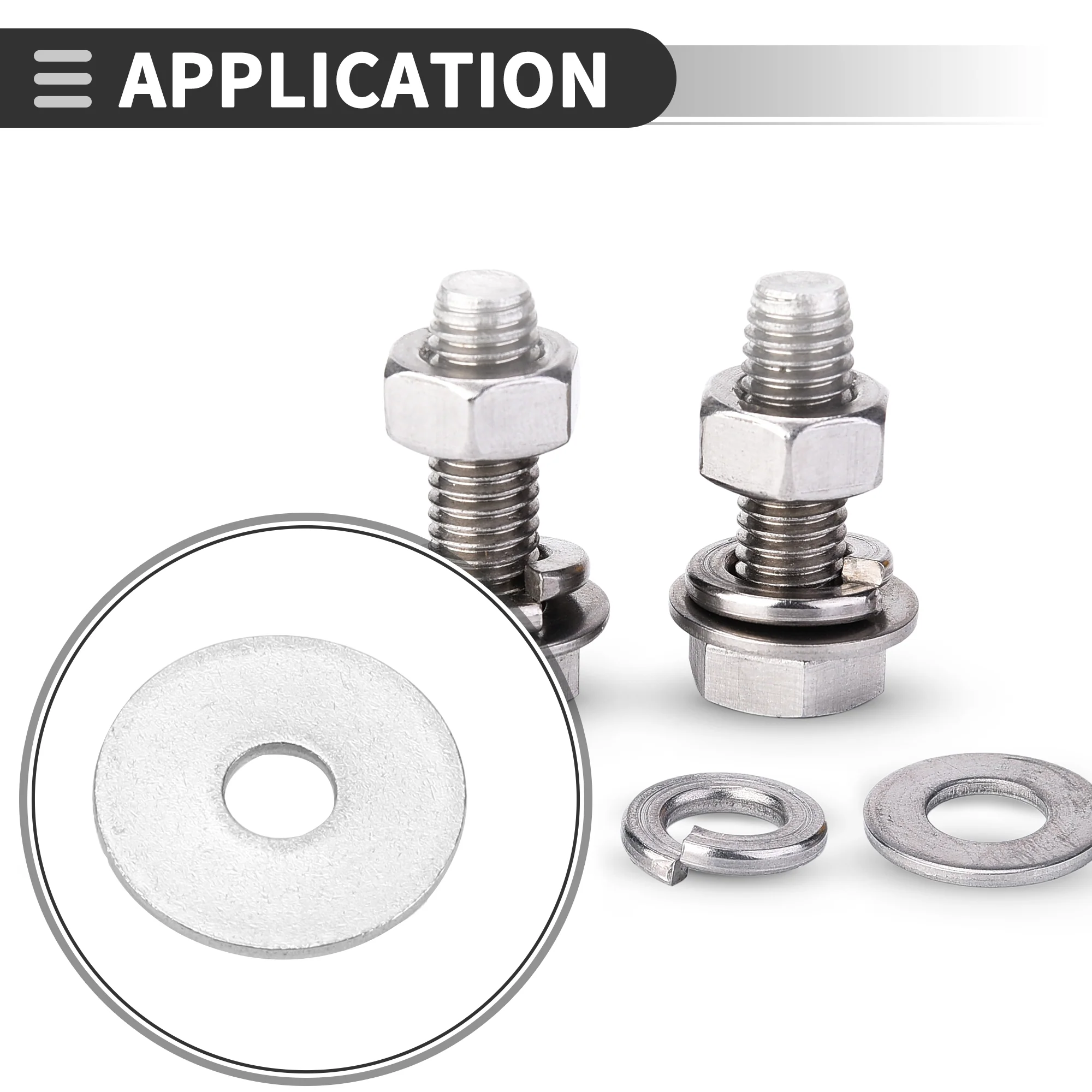 Universal Flat Washer 4mm ID 12mm OD 1mm Thickness Stainless Steel 20 Pcs - Image 3