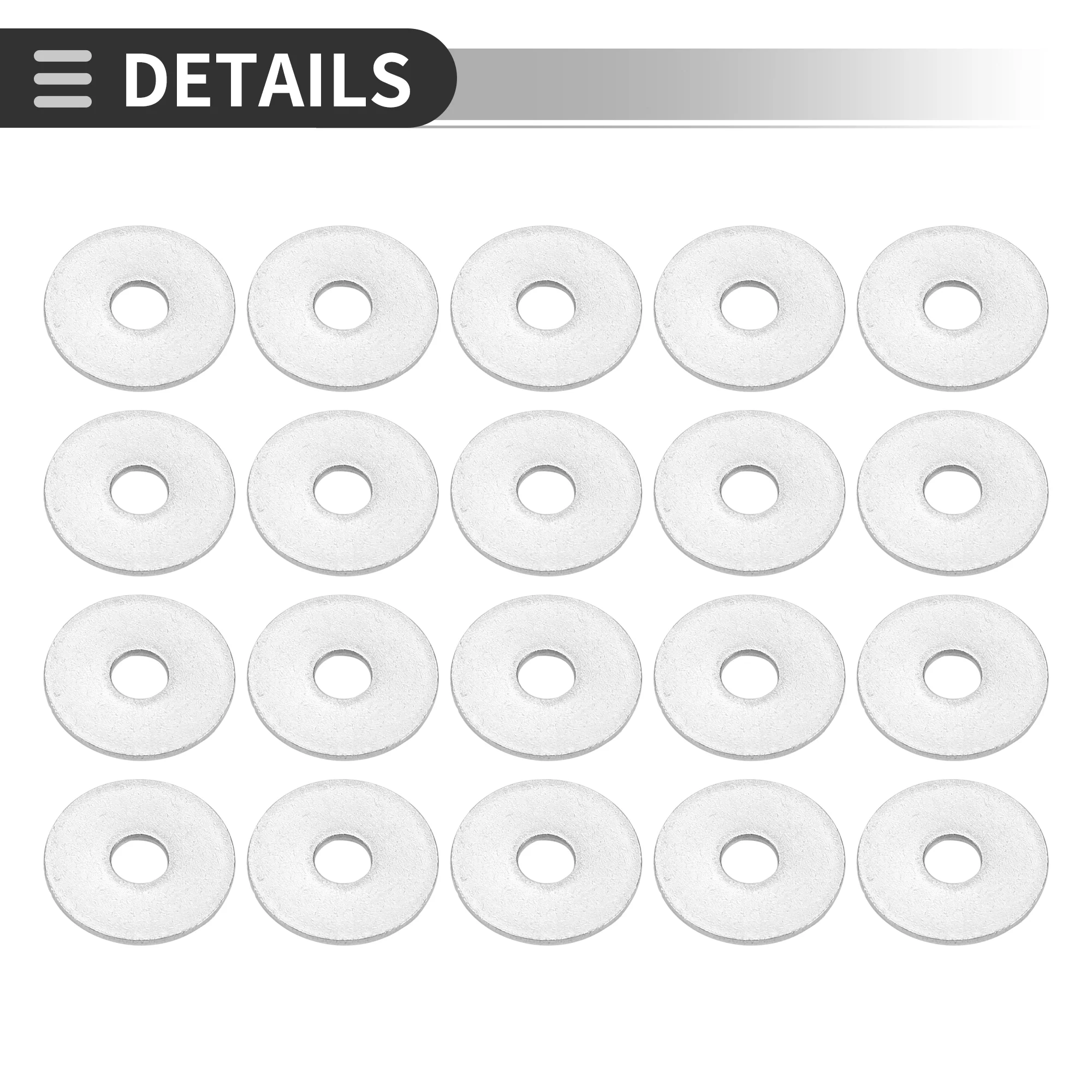 Universal Flat Washer 4mm ID 12mm OD 1mm Thickness Stainless Steel 20 Pcs - Image 7