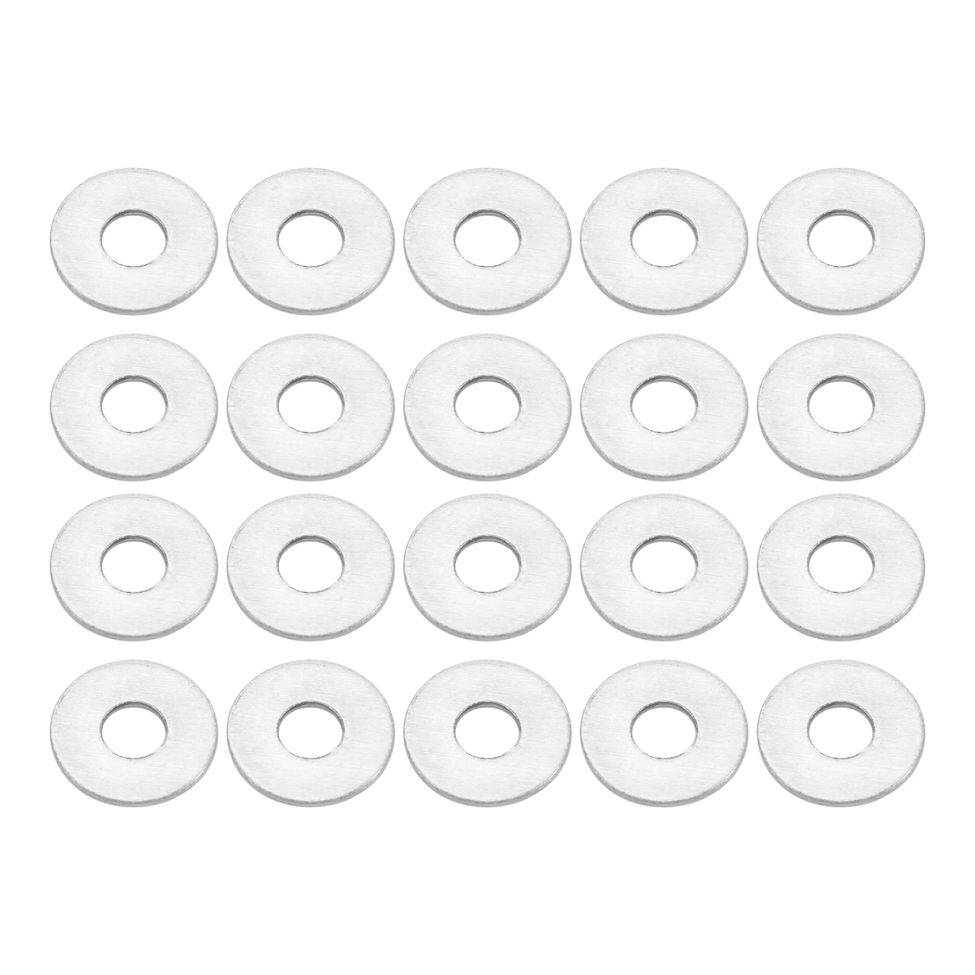 Universal Flat Washer 5mm ID 15mm OD 1.2mm Thickness Stainless Steel 20 Pcs