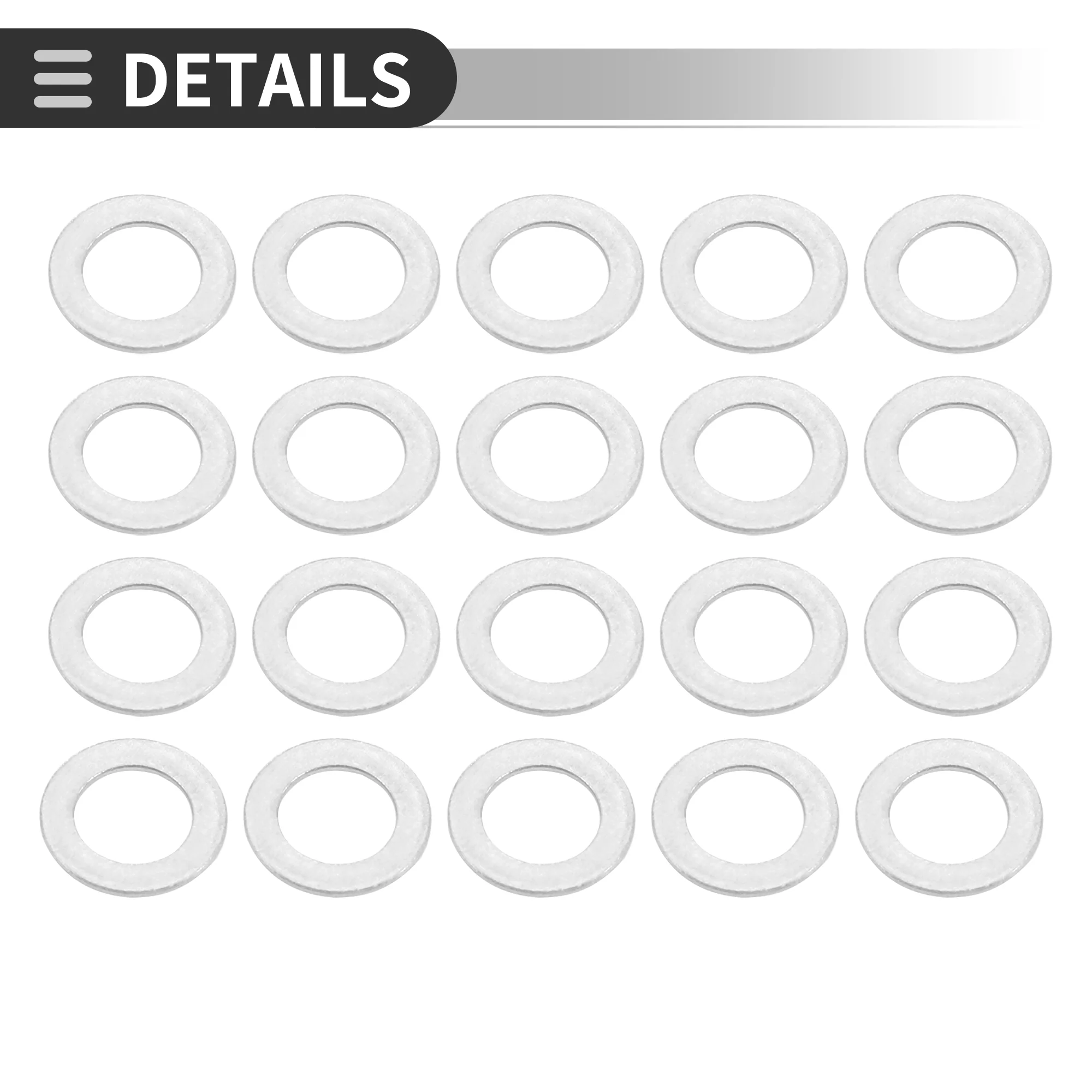 Universal Flat Washer 6mm ID 10mm OD 0.5mm Thickness Stainless Steel 20 Pcs - Image 7