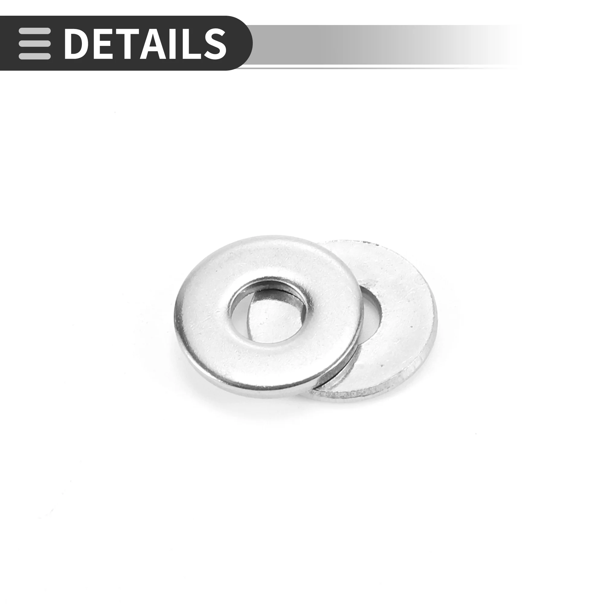 Universal Flat Washer 6mm ID 14mm OD 1.2mm Thickness Stainless Steel 20 Pcs - Image 6