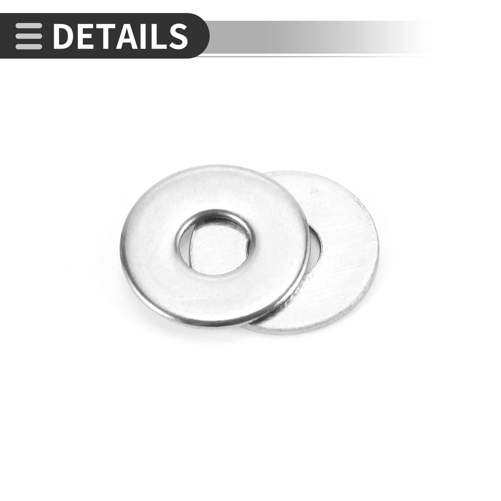 Universal Flat Washer 6mm ID 16mm OD 1.2mm Thickness Stainless Steel 20 Pcs - Image 6