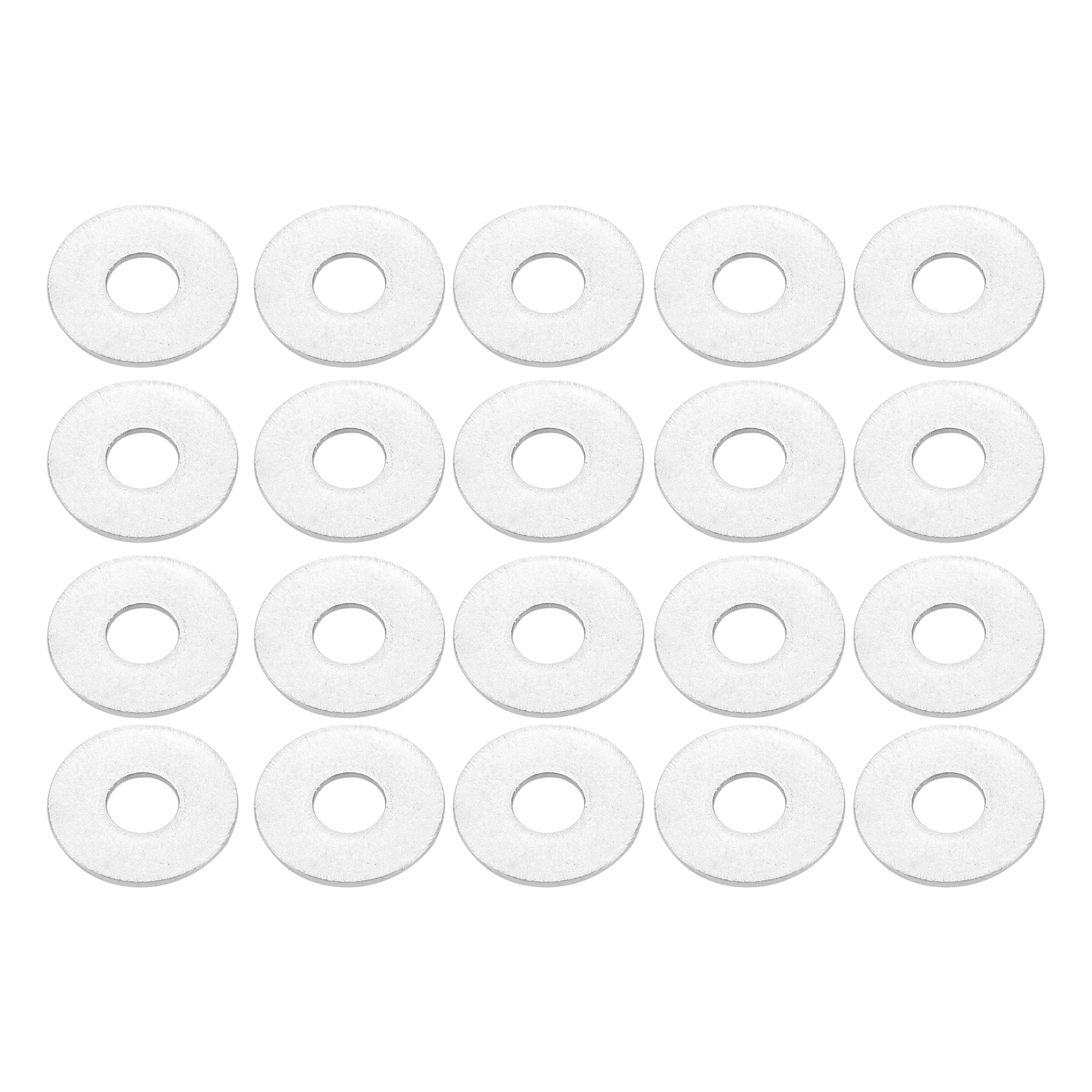 Universal Flat Washer 6mm ID 18mm OD 1mm Thickness Stainless Steel 20 Pcs