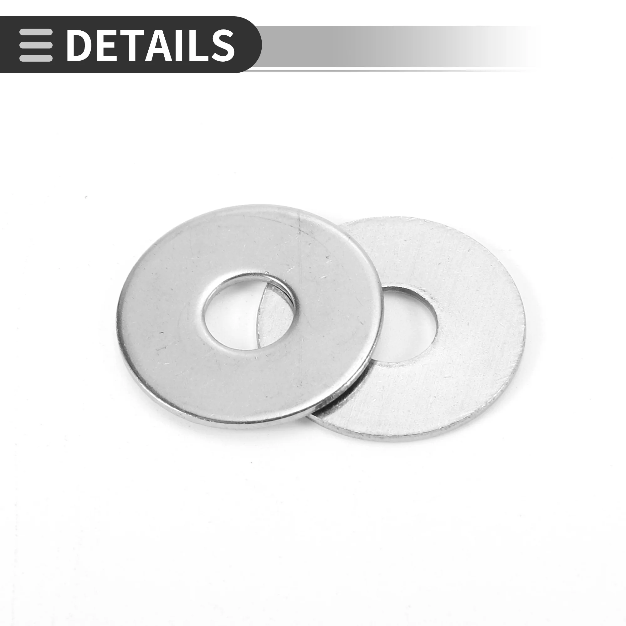 Universal Flat Washer 6mm ID 20mm OD 1.2mm Thickness Stainless Steel 20 Pcs - Image 6
