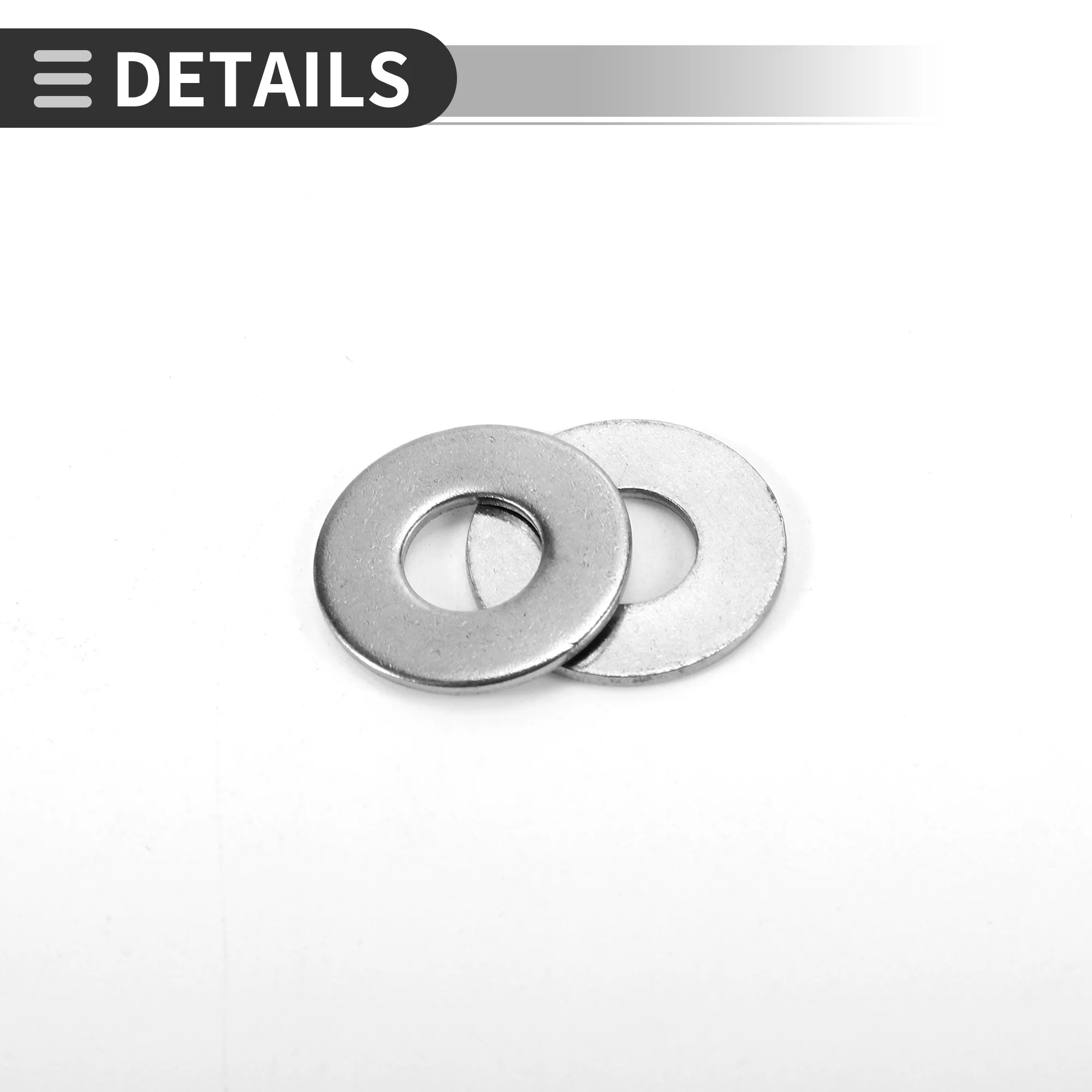 Universal Flat Washer 8mm ID 20mm OD 1.5mm Thickness Stainless Steel 20 Pcs - Image 6
