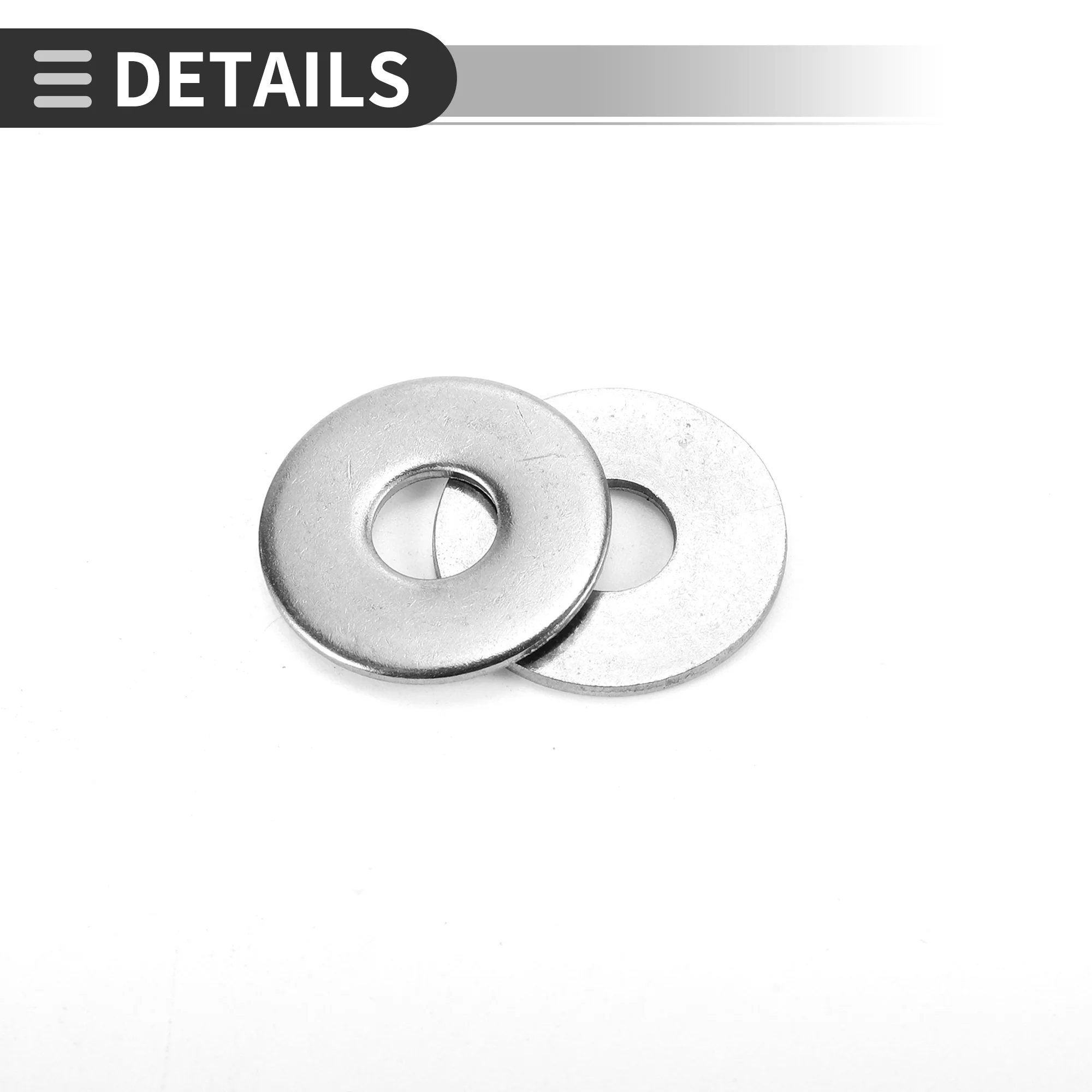 Universal Flat Washer 8mm ID 25mm OD 2mm Thickness Stainless Steel 20 Pcs - Image 6