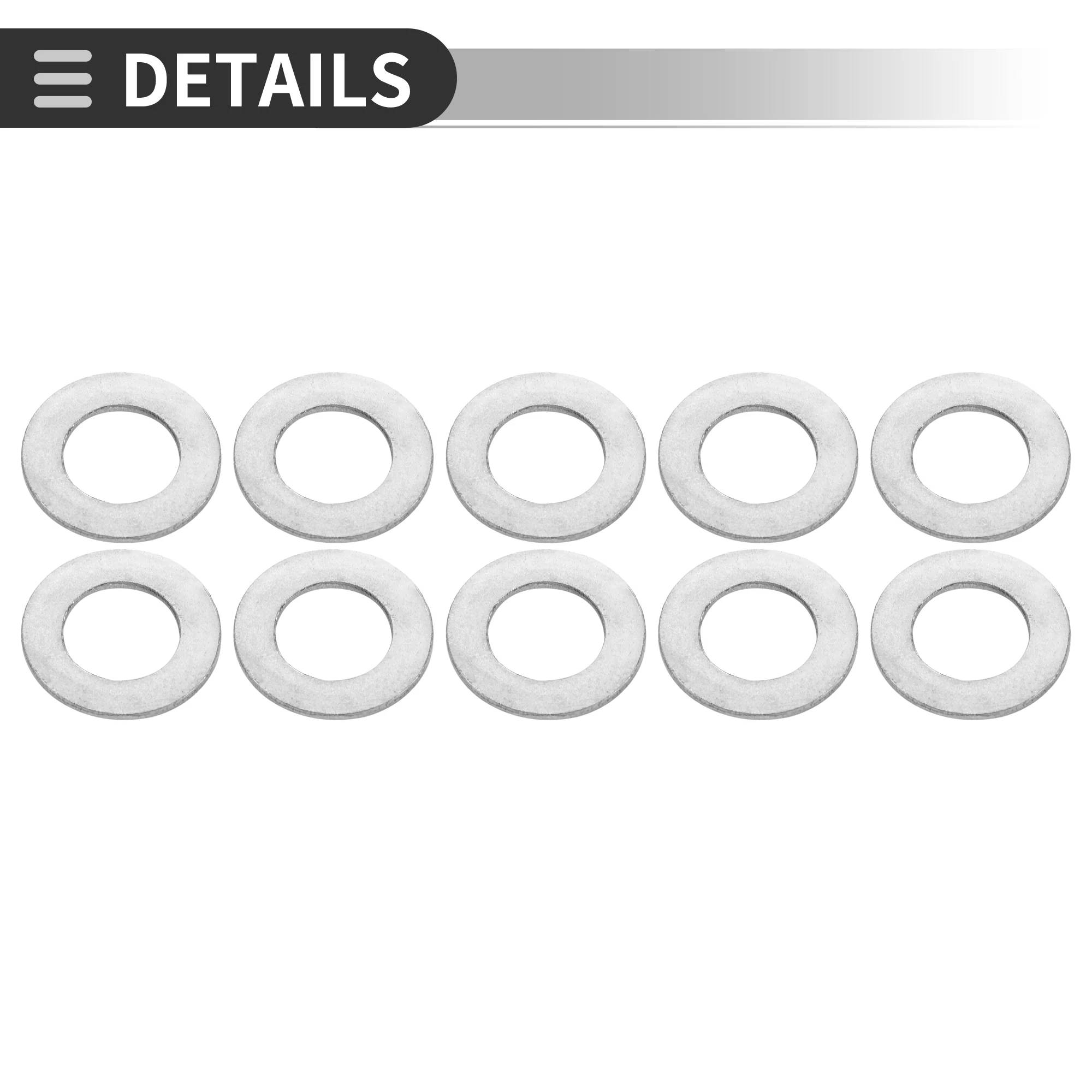 Universal Flat Washer 17mm ID 30mm OD 2mm Thickness Stainless Steel 10 Pcs - Image 7
