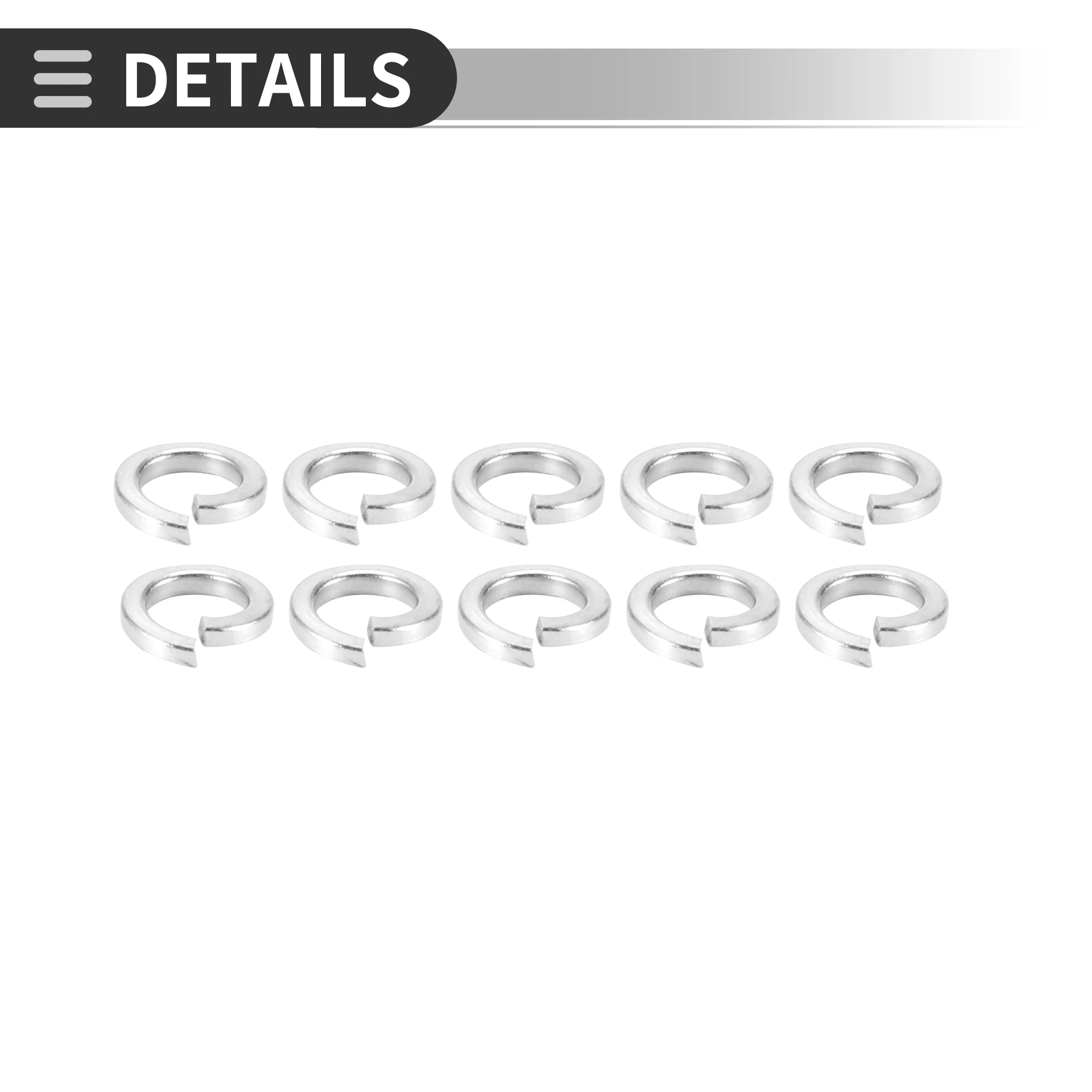 Spring Lock Washer for M4 Screws 4.4mm ID 5.4mm OD 1.2mm Thickness 10 Pcs - Image 7