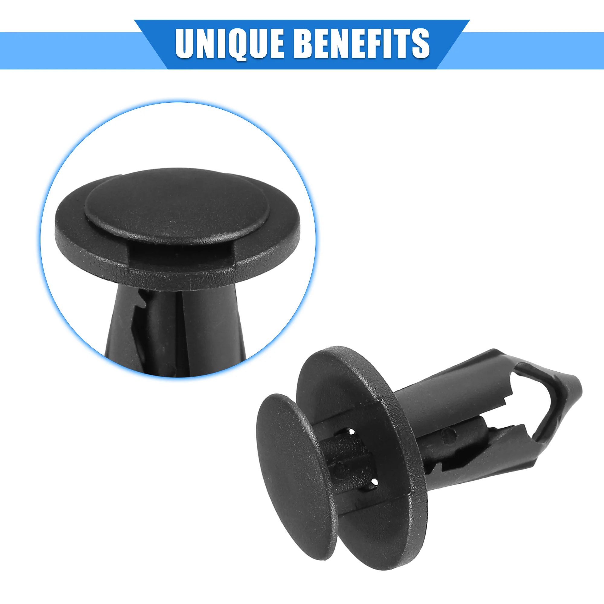 10 Pcs Push Pin Rivet Fastener Retainer Clips Compatible for Buick Rainier 2005-2007 for Cadillac Escalade 2002-2006, Durable Plastic Black - Image 4