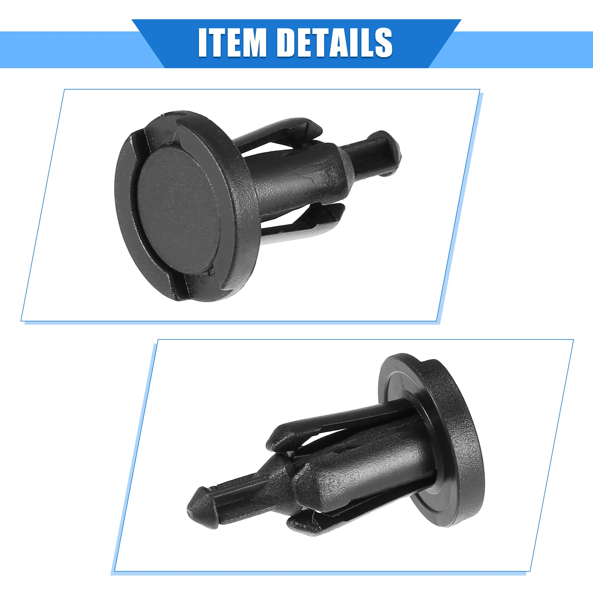 50 Pcs Push Pin Rivet Fastener Retainer Clips Compatible for Subaru Ascent 2019-2021 for Subaru BRZ 2013-2020, Durable Plastic Black - Image 6