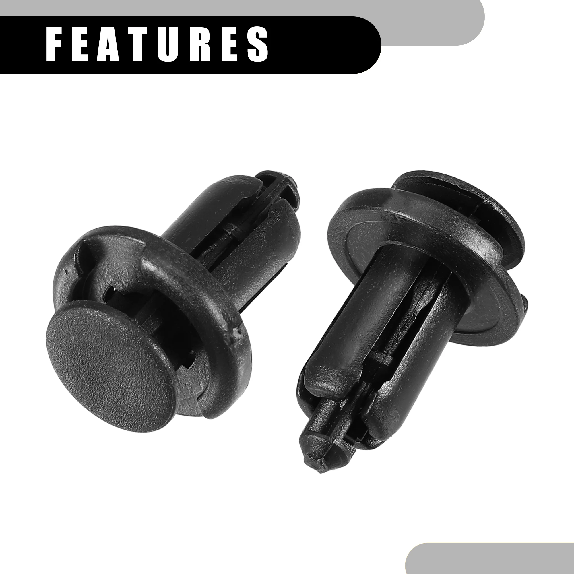 50 Pcs Push Type Retainer Clips No.0155309241 for Nissan 350Z Plastic Black - Image 6