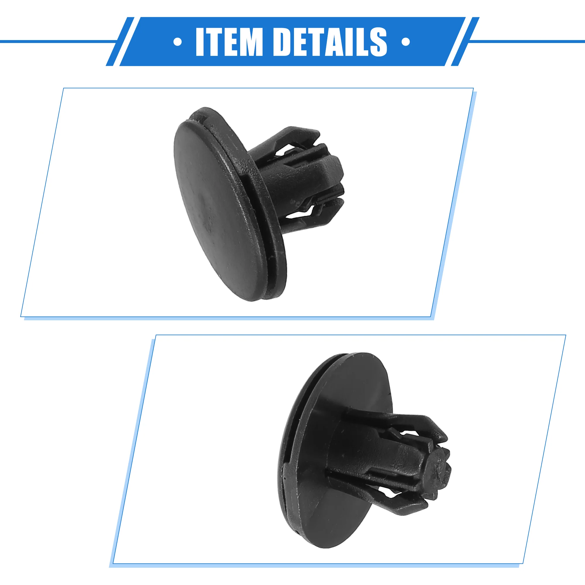 100 Pcs Fender Liner Retainer Clip Compatible for Honda, Durable Plastic Black - Image 6