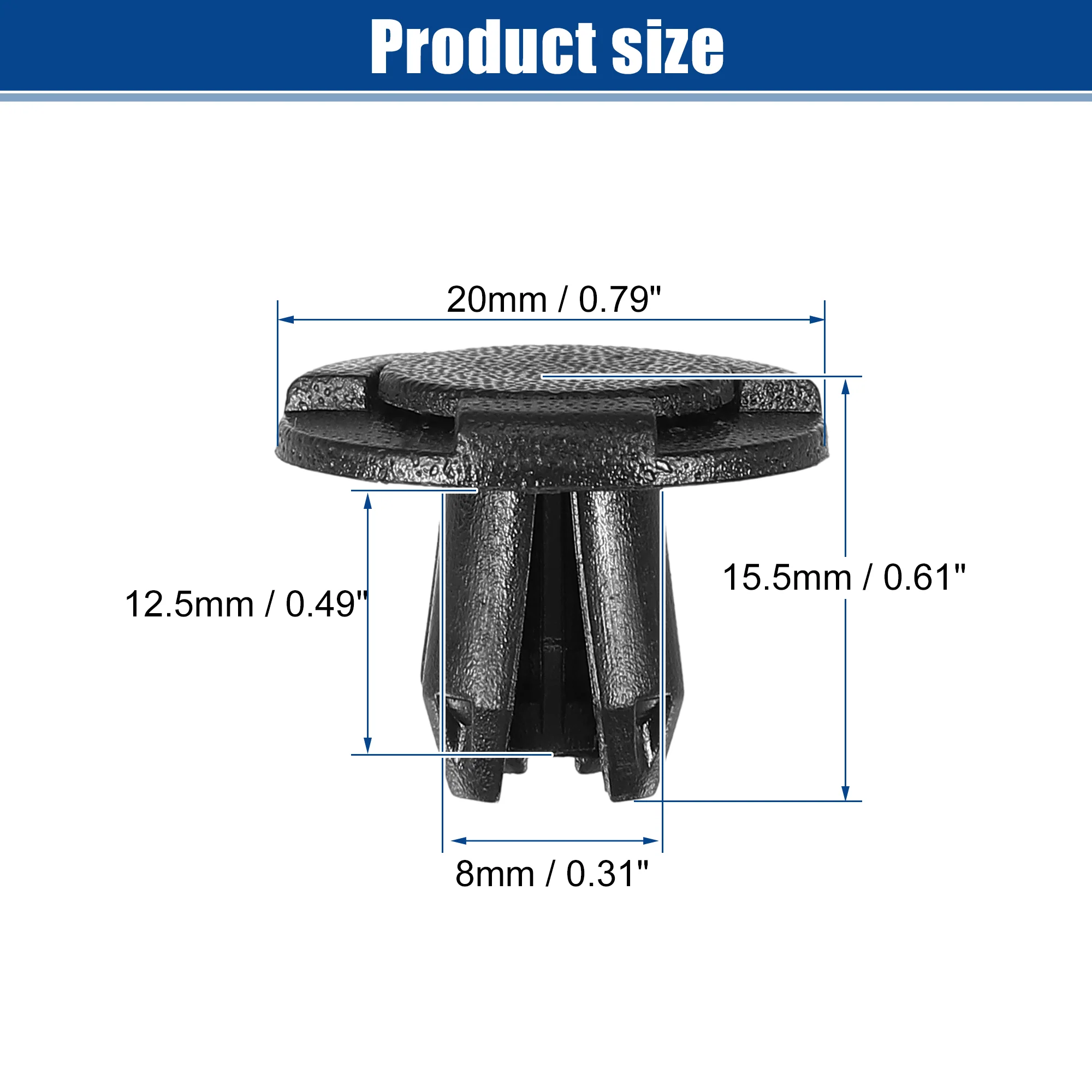Bumper Cover Push Type Retainer Clips Fit for Infiniti EX35 2003-2012 No.0155305933/01553-05933 - Pack of 15 - Image 5