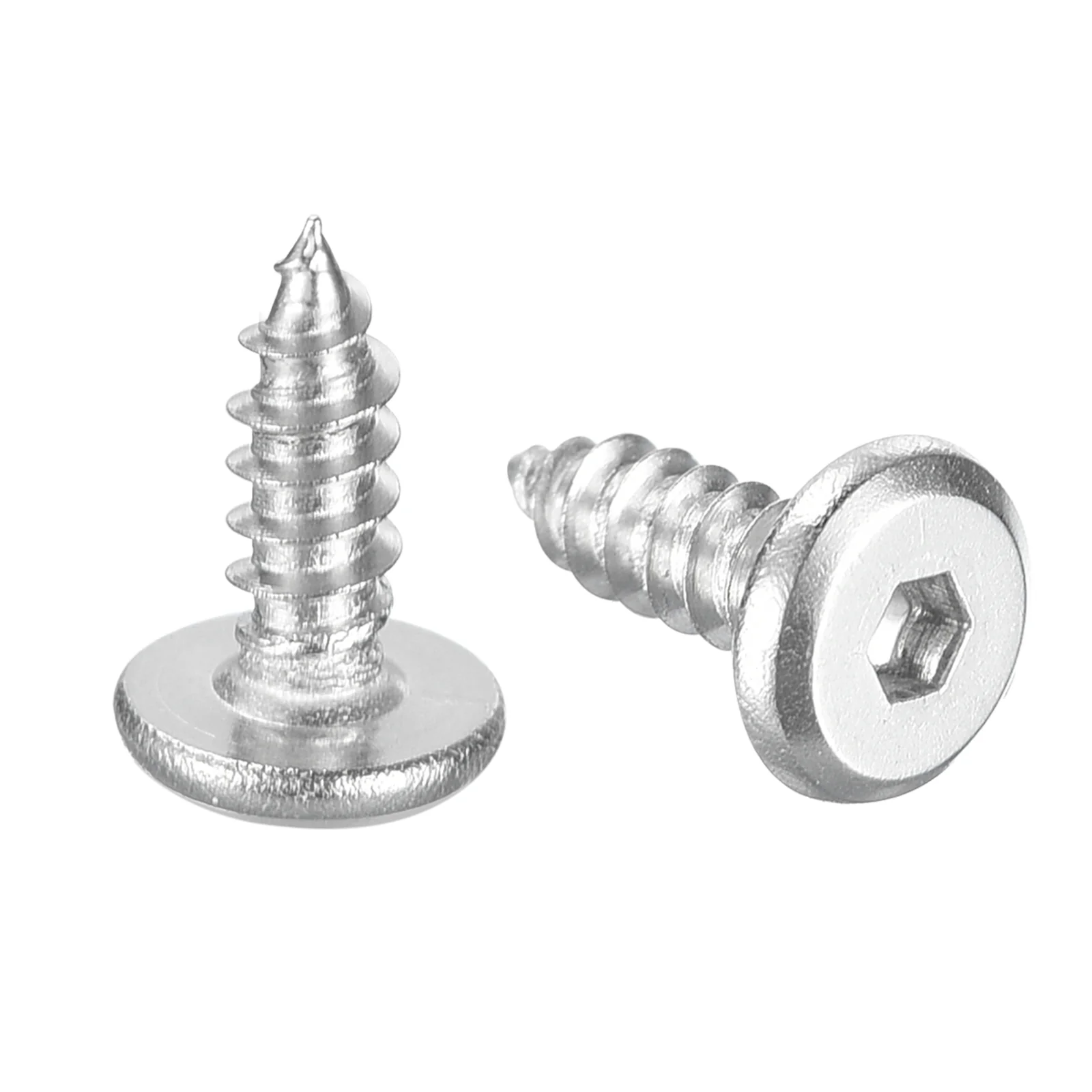 Uxcell M3 x 10mm (25 Pack) 304 Stainless Steel Flat Round Socket Head Wood Screws