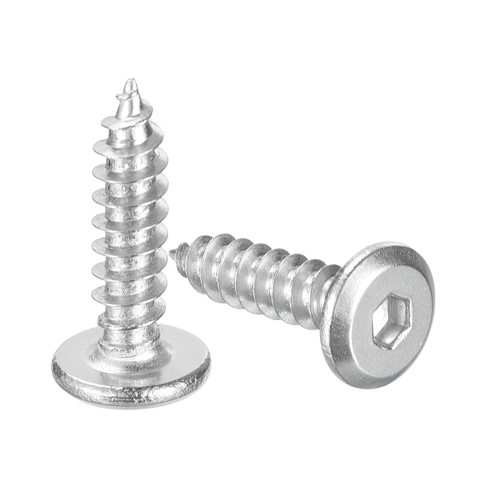 Uxcell M4 x 16mm (50 Pack) 304 Stainless Steel Flat Round Socket Head Wood Screws