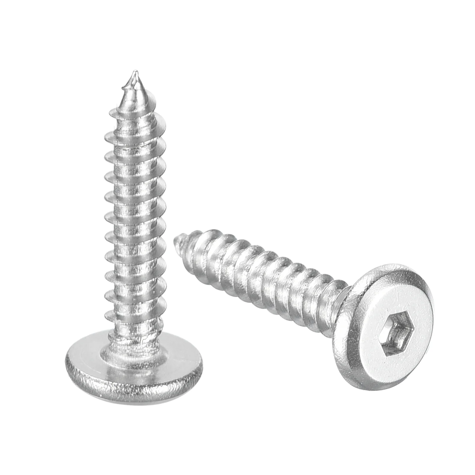 Uxcell M3 x 16mm (25 Pack) 304 Stainless Steel Flat Round Socket Head Wood Screws
