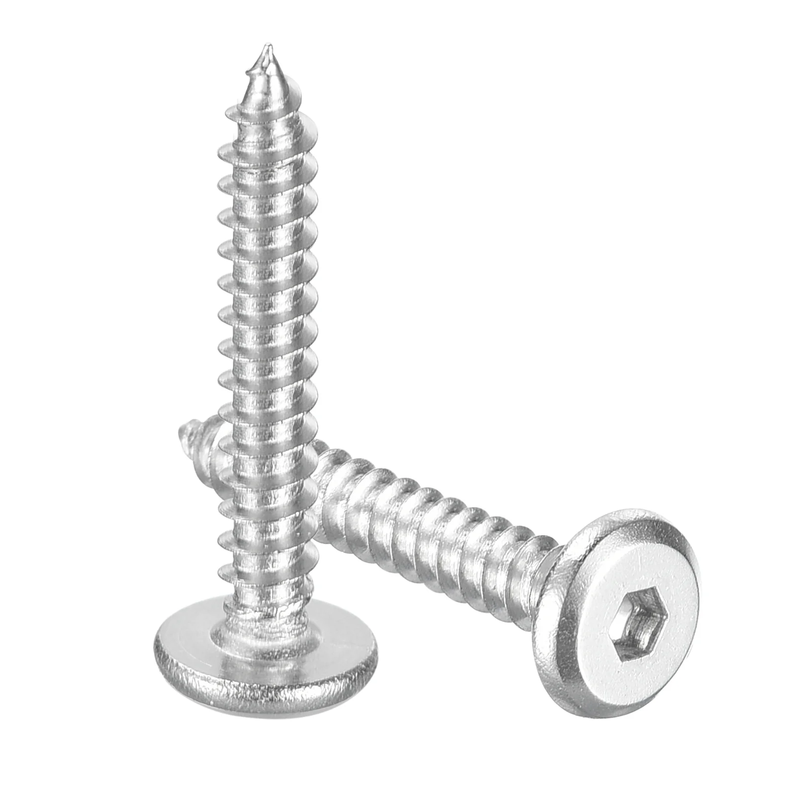 Uxcell M3 x 20mm (100 Pack) 304 Stainless Steel Flat Round Socket Head Wood Screws