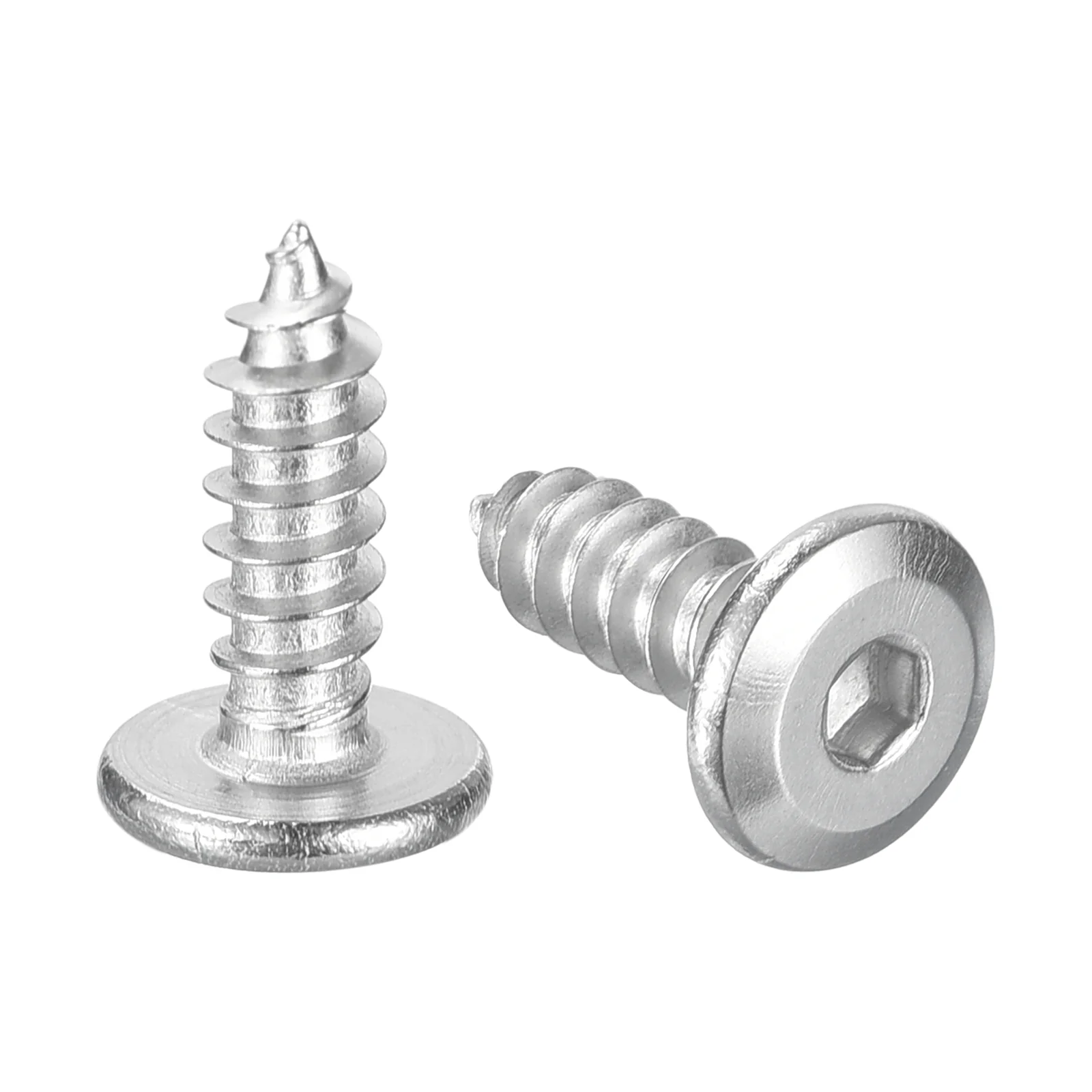 Uxcell M5 x 16mm (50 Pack) 304 Stainless Steel Flat Round Socket Head Wood Screws