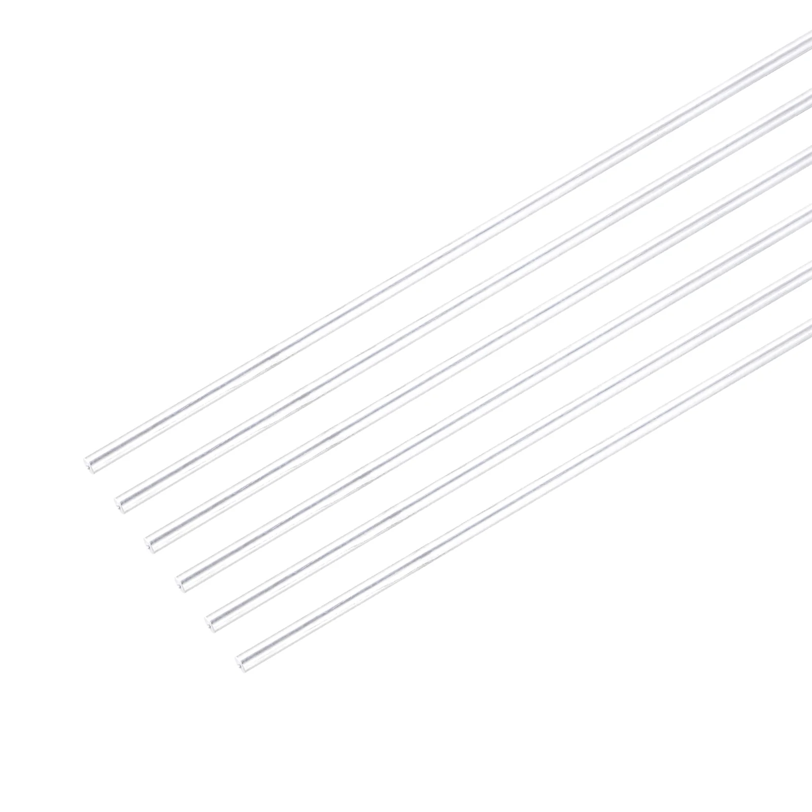 6Pcs Aluminum Round Rod 3/16"(5mm) Dia x 14"(355mm) Length 6061 Aluminum Bar Solid Stick Metal Lathe Bar Stock for DIY Craft Model Car (Silver Tone)