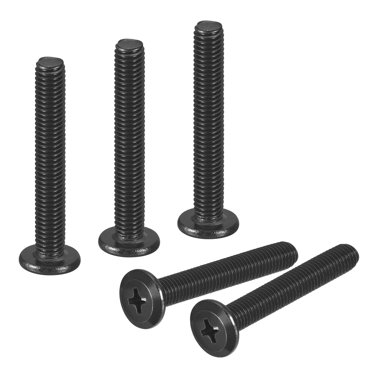 Uxcell 50Pcs M5-0.8 x 35mm Flat Round Head Machine Screws, Phillips Drive Fastener
