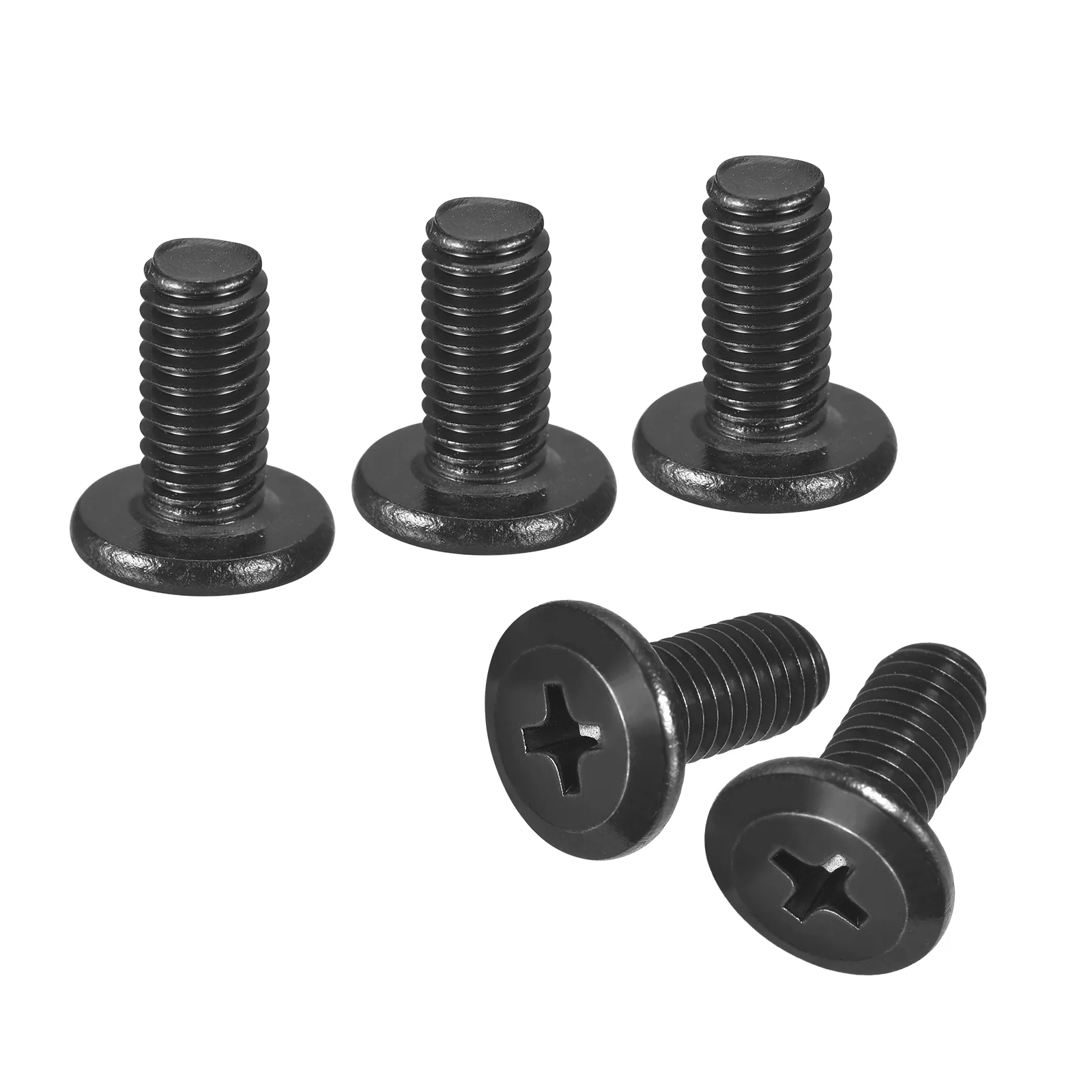 Uxcell 20Pcs M5-0.8 x 10mm Flat Round Head Machine Screws, Phillips Drive Fastener