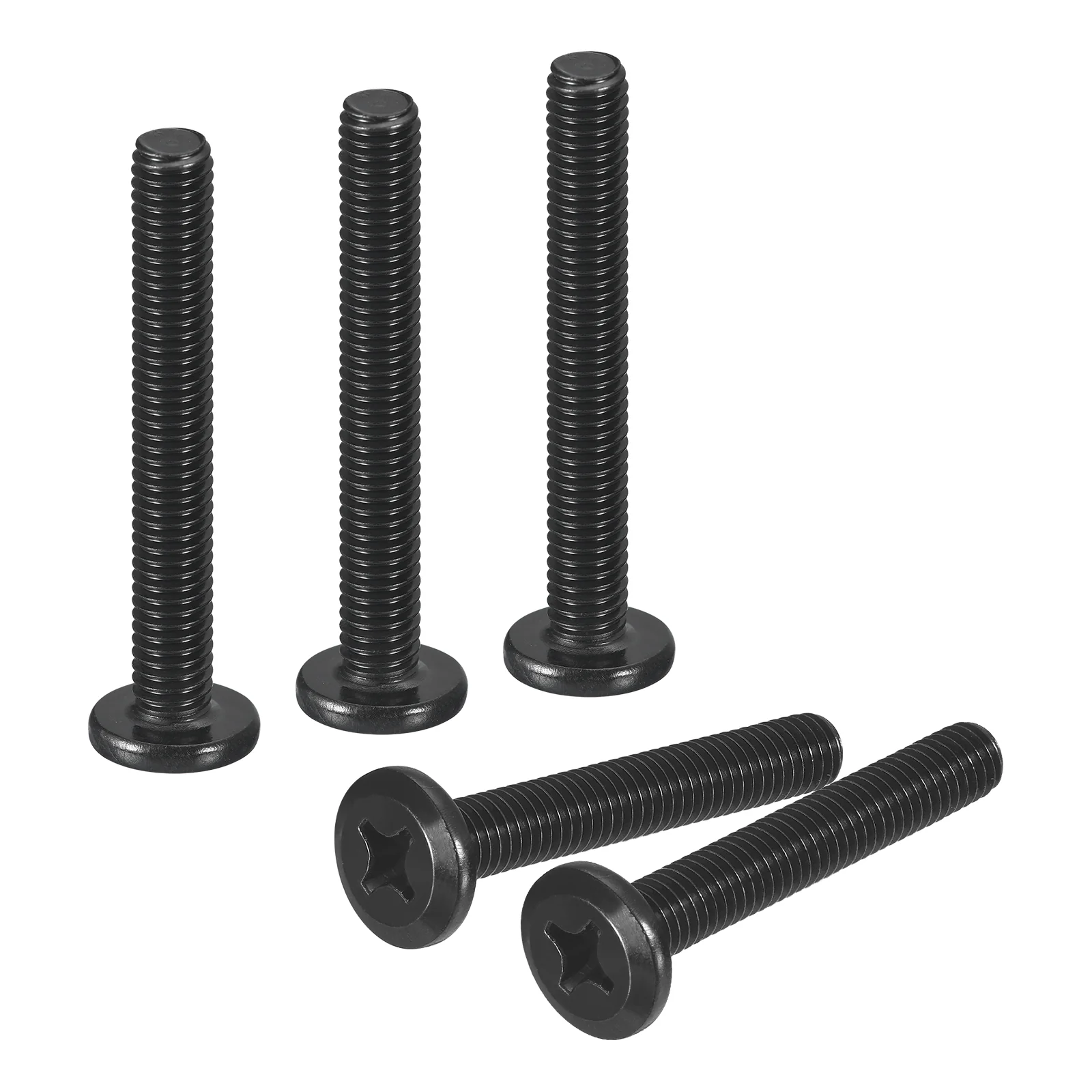 Uxcell 20Pcs M6-1.0 x 45mm Flat Round Head Machine Screws, Phillips Drive Fastener