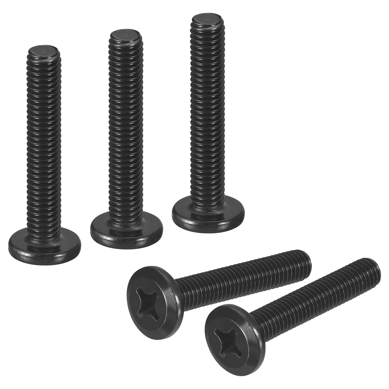 Uxcell 25Pcs M6-1.0 x 35mm Flat Round Head Machine Screws, Phillips Drive Fastener