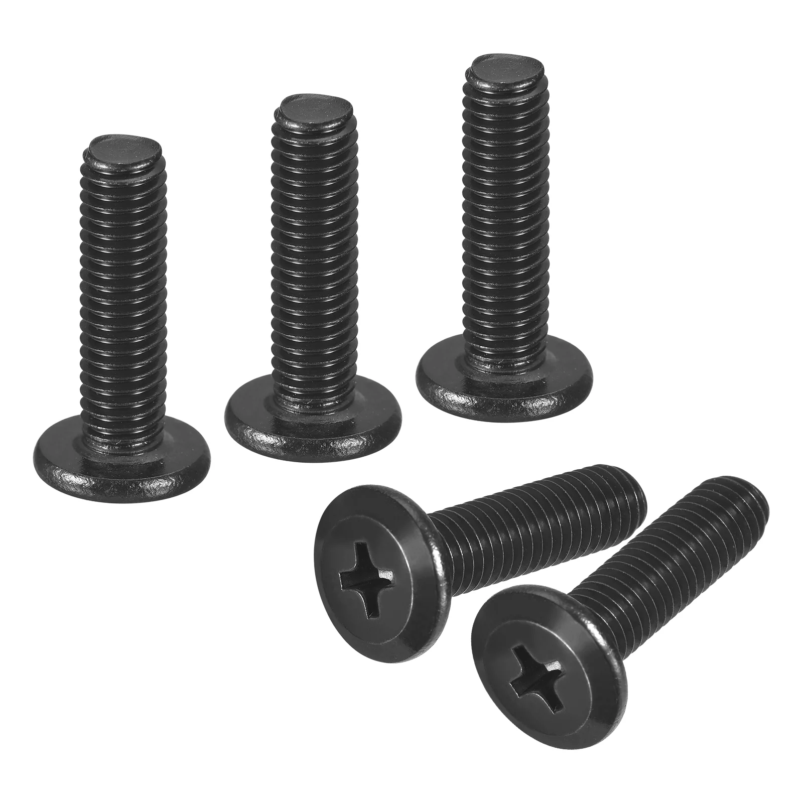 Uxcell 25Pcs M5-0.8 x 18mm Flat Round Head Machine Screws, Phillips Drive Fastener