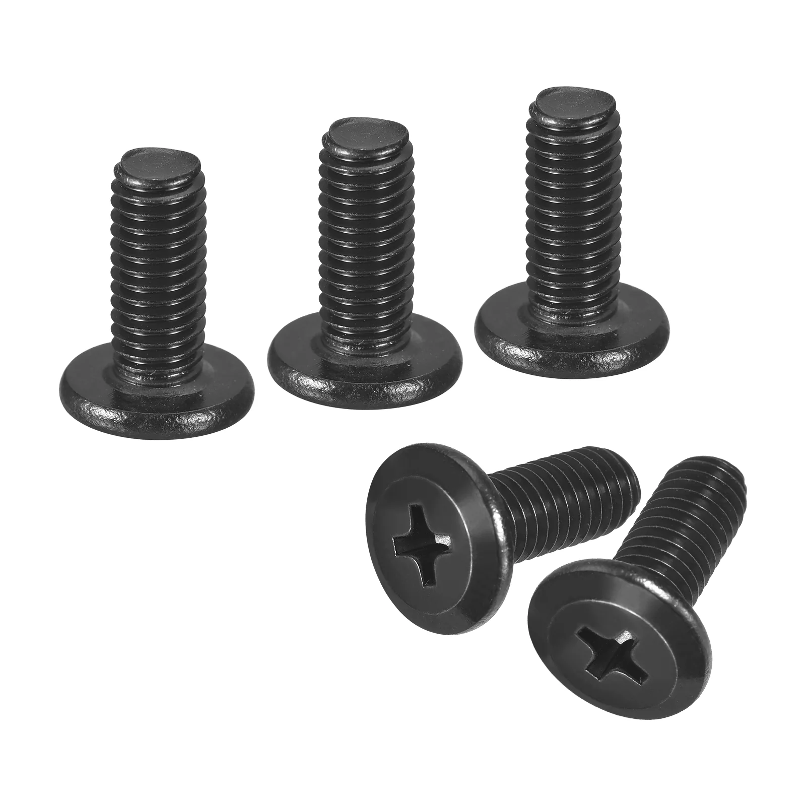 Uxcell 20Pcs M5-0.8 x 12mm Flat Round Head Machine Screws, Phillips Drive Fastener