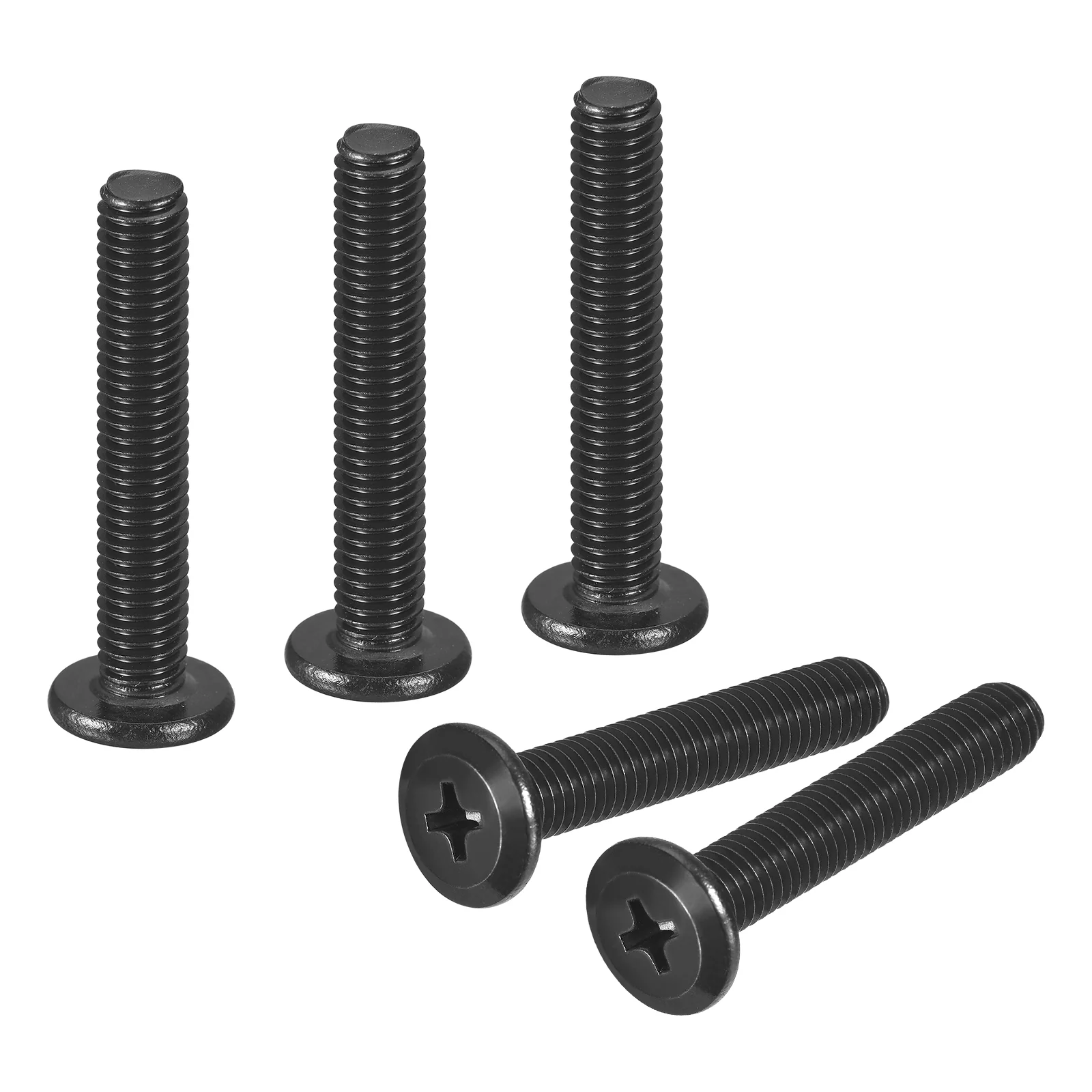 Uxcell 25Pcs M5-0.8 x 30mm Flat Round Head Machine Screws, Phillips Drive Fastener