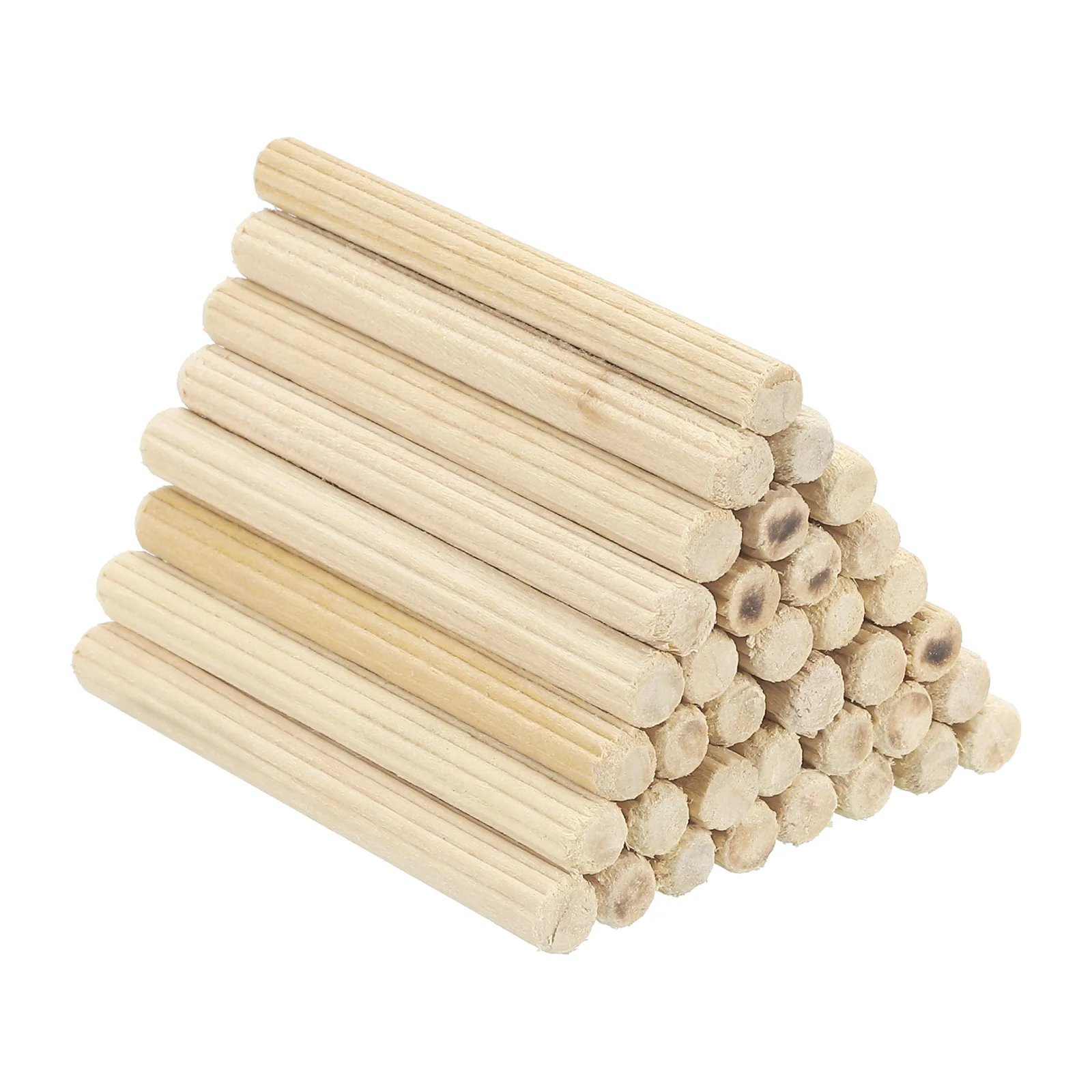 3/16" x 2-3/8"(5 x 60mm) Wood Dowel Pins, 120 Pack Fluted Wooden Dowel Pin Straight Groove Rods for Furniture Door Art Crafts Projects