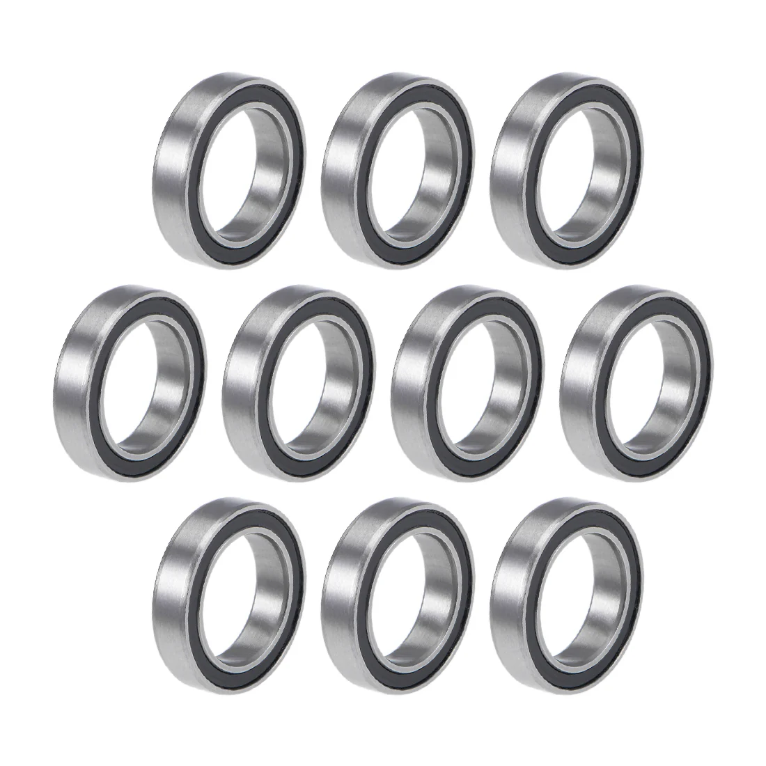 Uxcell 6701-2RS Deep Groove Ball Bearings 12mm x 18mm x 4mm Double Sealed Chrome Steel P6(ABEC3) 10pcs