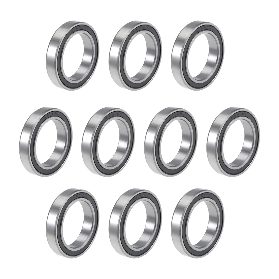 Uxcell 6805-2RS Deep Groove Ball Bearings 25mm x 37mm x 7mm Double Sealed Chrome Steel P6(ABEC3) 10pcs