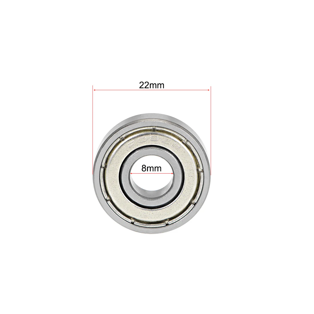 Uxcell 608ZZ Deep Groove Ball Bearings 8mm x 22mm x 7mm Double Shielded Chrome Steel Z2 2pcs - Image 4
