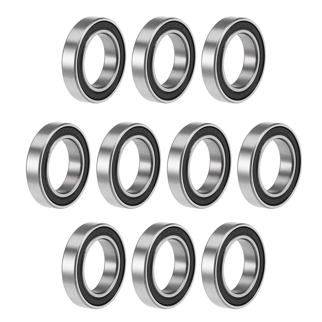Uxcell 6802-2RS Deep Groove Ball Bearings 15mm x 24mm x 5mm Double Sealed Chrome Steel P6(ABEC3) 10pcs