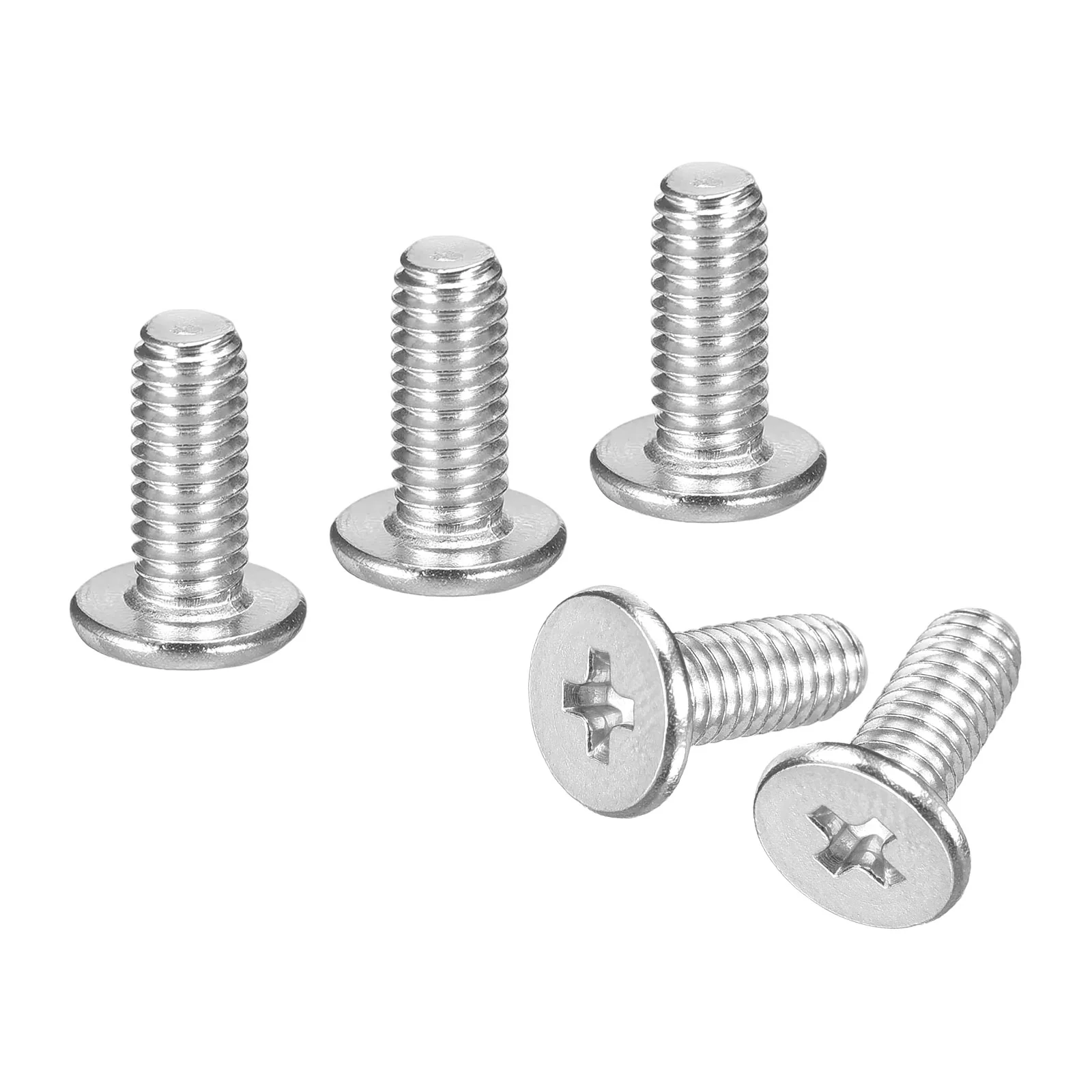 Uxcell M4x10mm Flat Round Head Screws, 120Pcs 304 Stainless Steel, Bright Finish
