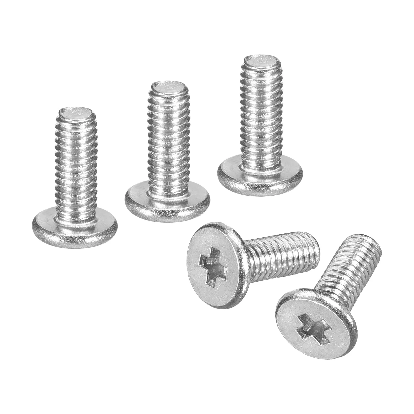 Uxcell M3x8mm Flat Round Head Screws, 200Pcs 304 Stainless Steel, Bright Finish