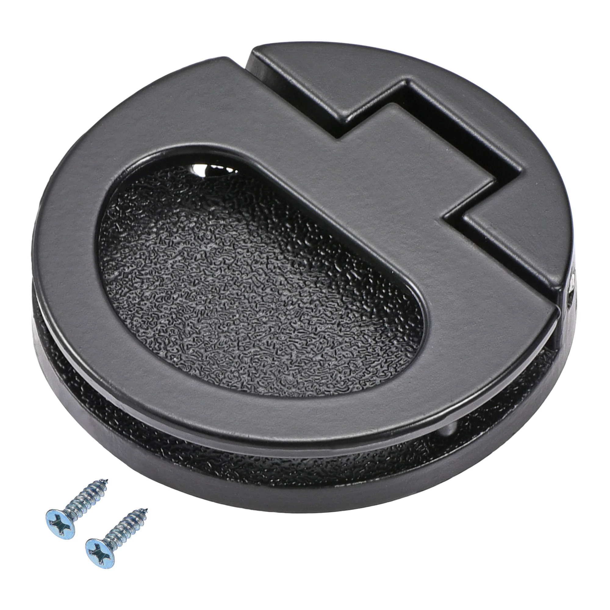 Uxcell Flush Pull Ring Handle 43.5x7mm Drawer Pull, Black