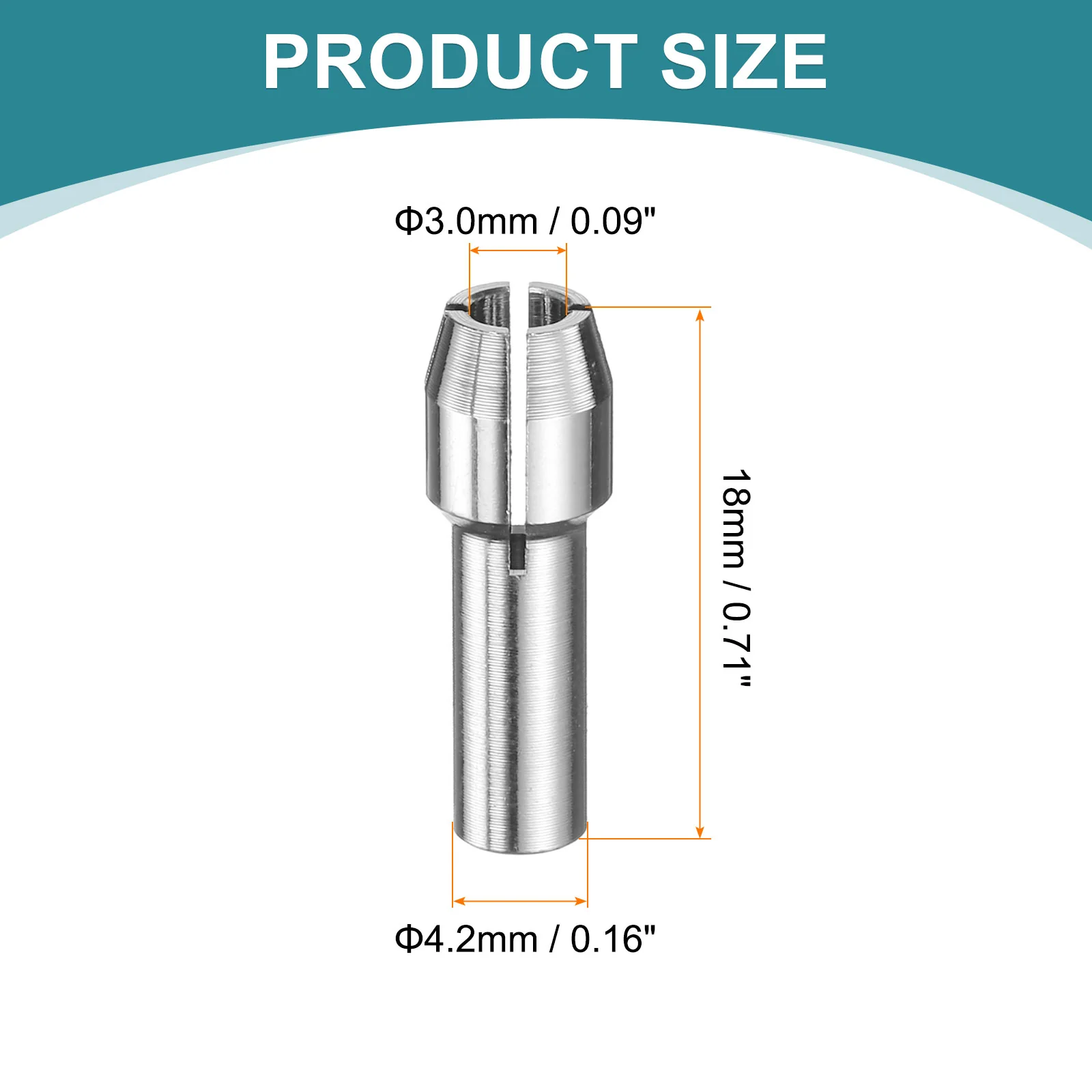50pcs 3.0mm Drill Chucks Collet Bit for Rotary Tools 18mm Length - Image 2