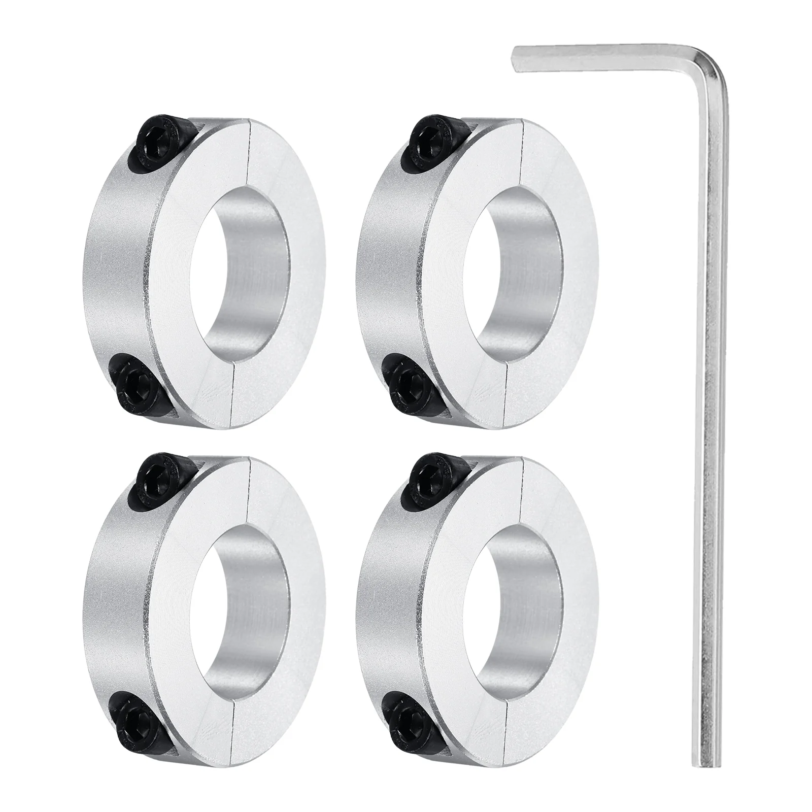 Shaft Collar 0.98" ID Double Split Aluminum Collar W Set Screw 4 Pcs