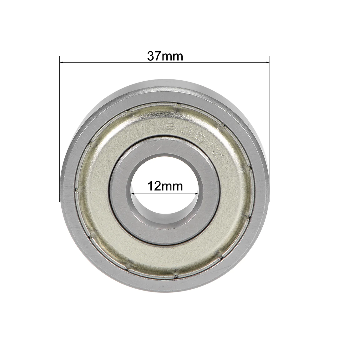 Uxcell 6301ZZ Deep Groove Ball Bearings 12x37x12mm Double Shielded Chrome Steel P6 - Image 4