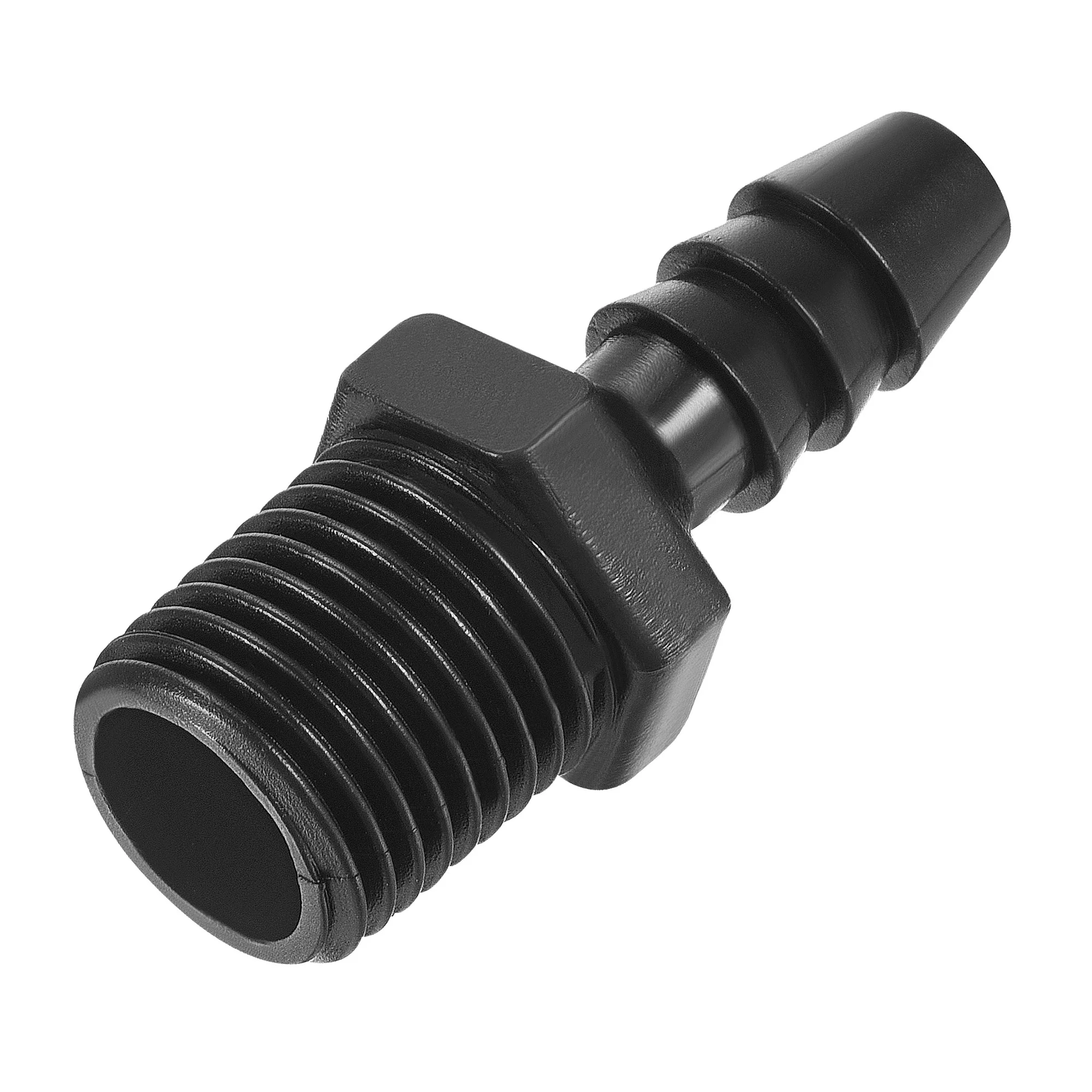 Plastic Hose Fittings 1/4" Barb x 1/4" NPT Male Thread Adapter Tube Connector for Water Fuel Air