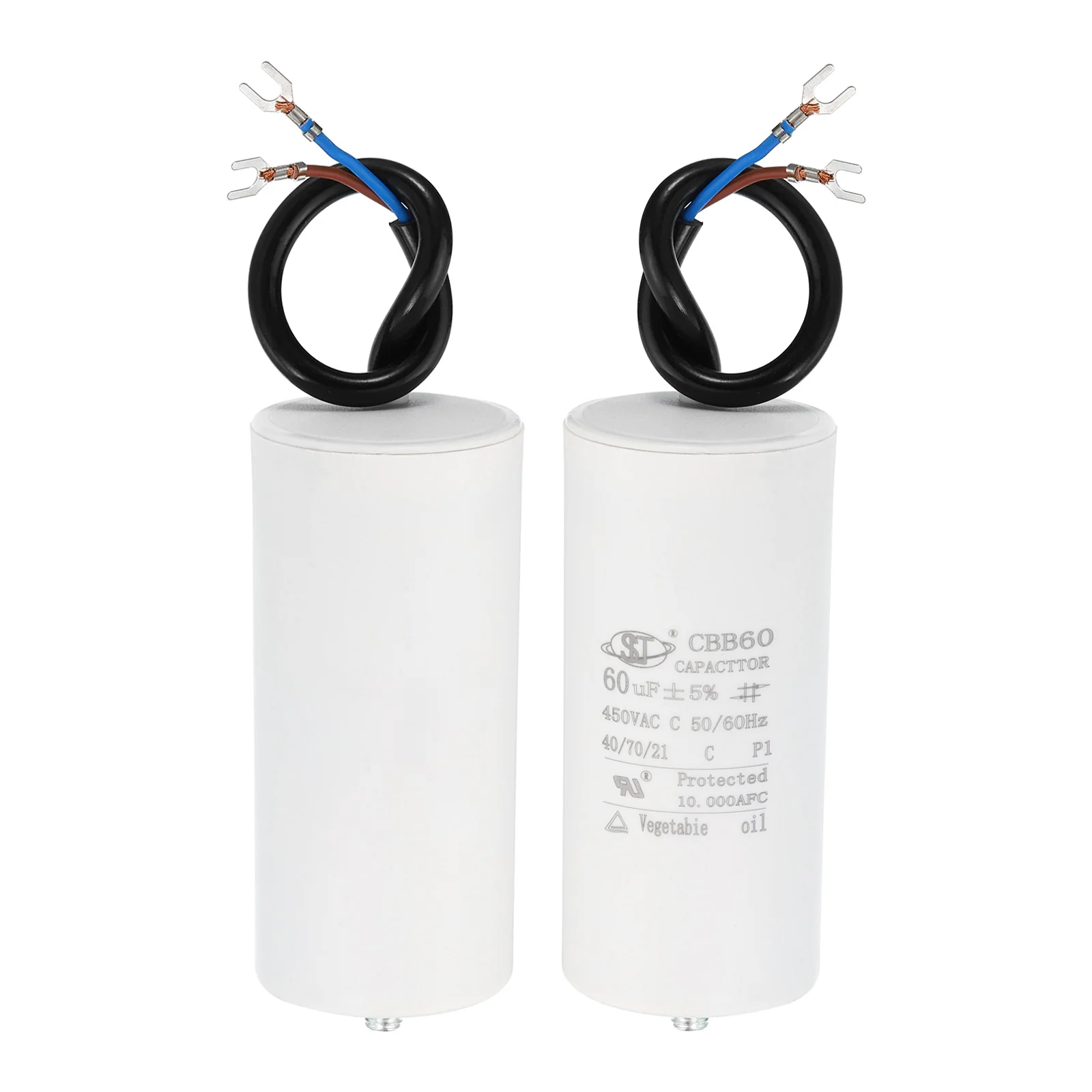 CBB60 60uF Running Capacitor, AC 450V 2 Wires 50/60Hz Cylinder Bottom with Screw 111x51mm for Washing Machine,Water Pump Motor Star - Image 3